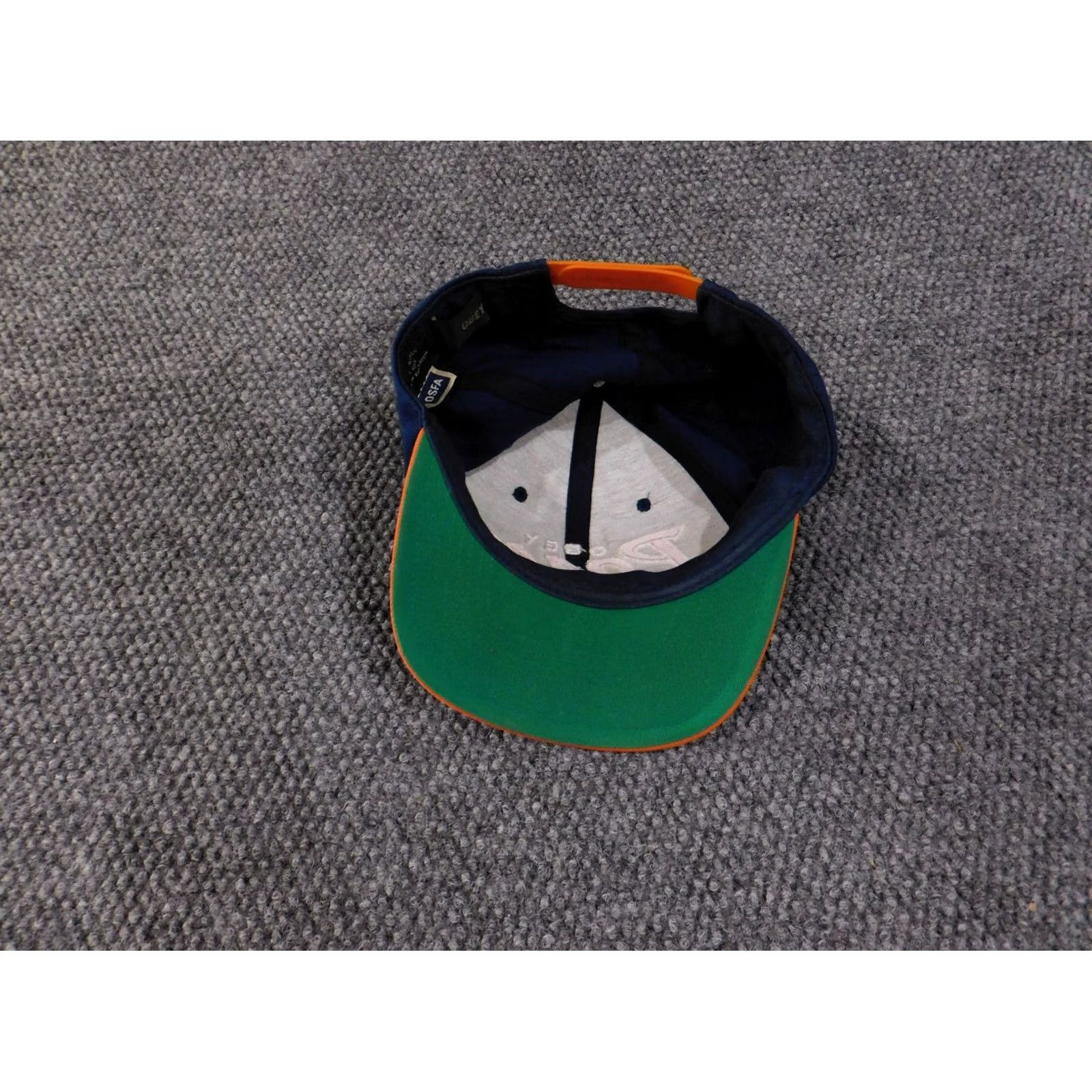 Obey The Game Obey baseball hat Mens adjustable navy orange Posse snapback Blue Twill polyester Cap Sports Pattern Adjustable Casual Men L Boys? Size ONE SIZE - 6 Thumbnail