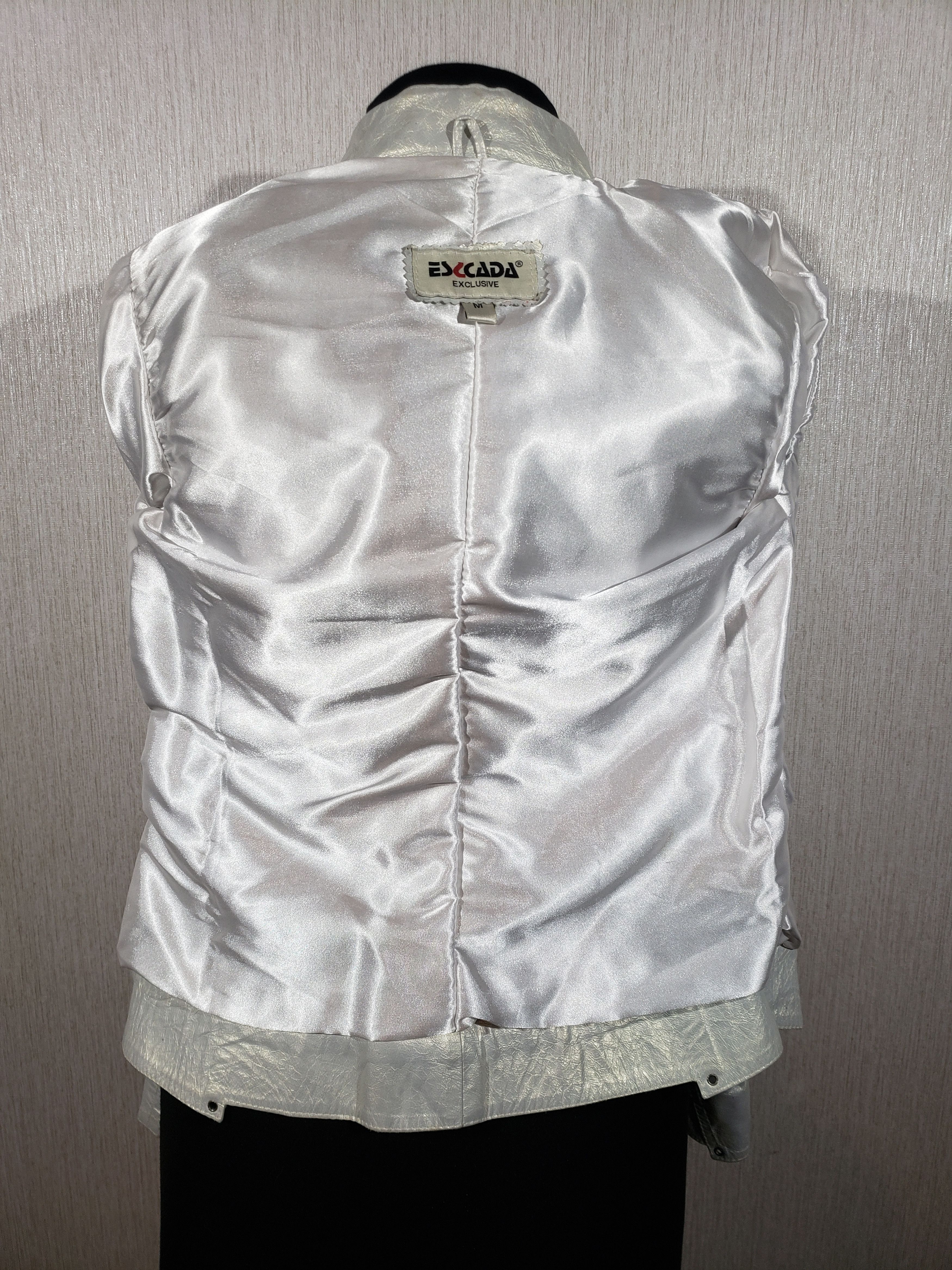 Other Stylish women's silver leather jacket. Size M / US 6-8 / IT 42-44 - 7 Thumbnail