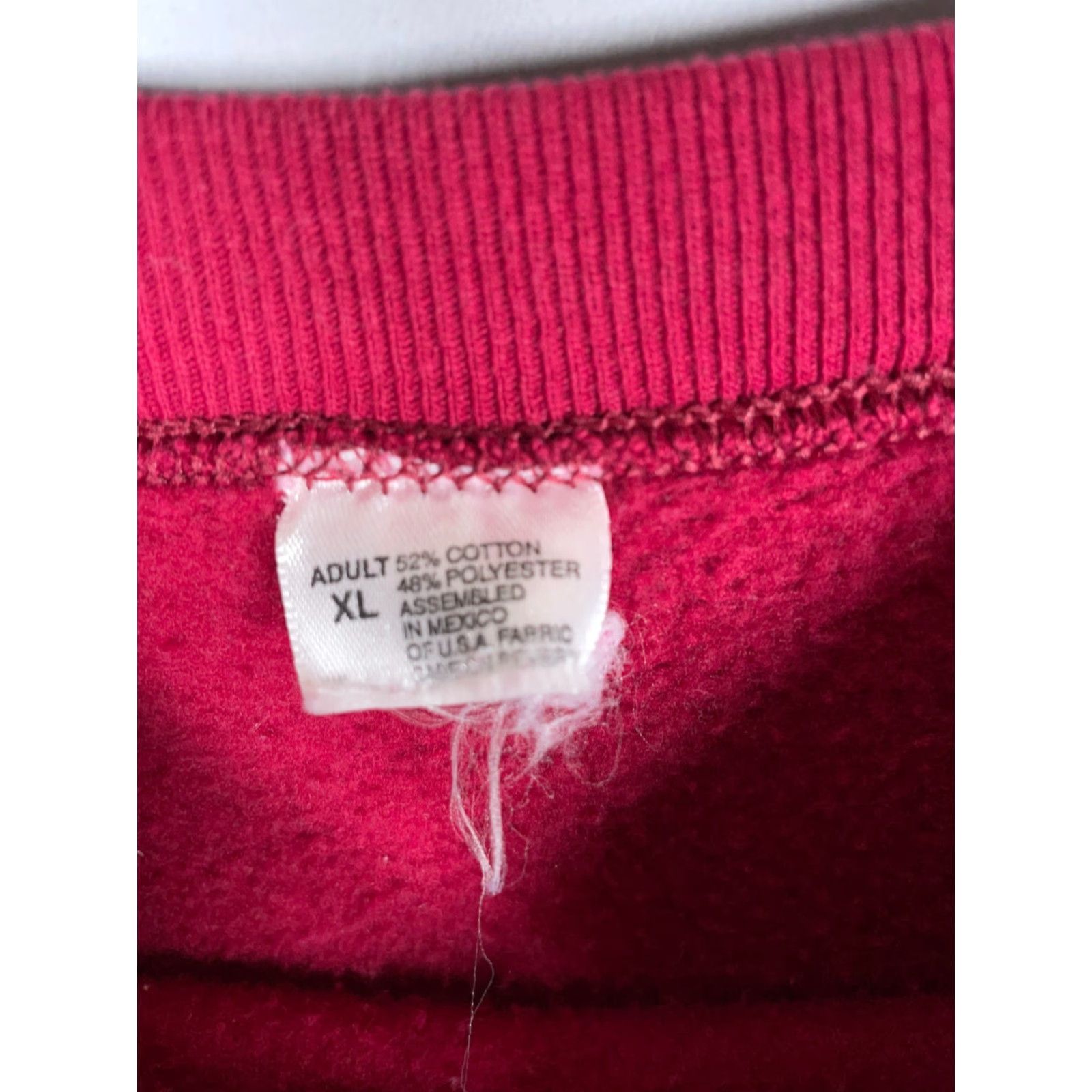 Vintage VTG Las Vegas Glittery Hat Ladies Sweatshirt Adult XL Dark Red Crewneck Size XL / US 12-14 / IT 48-50 - 4 Thumbnail