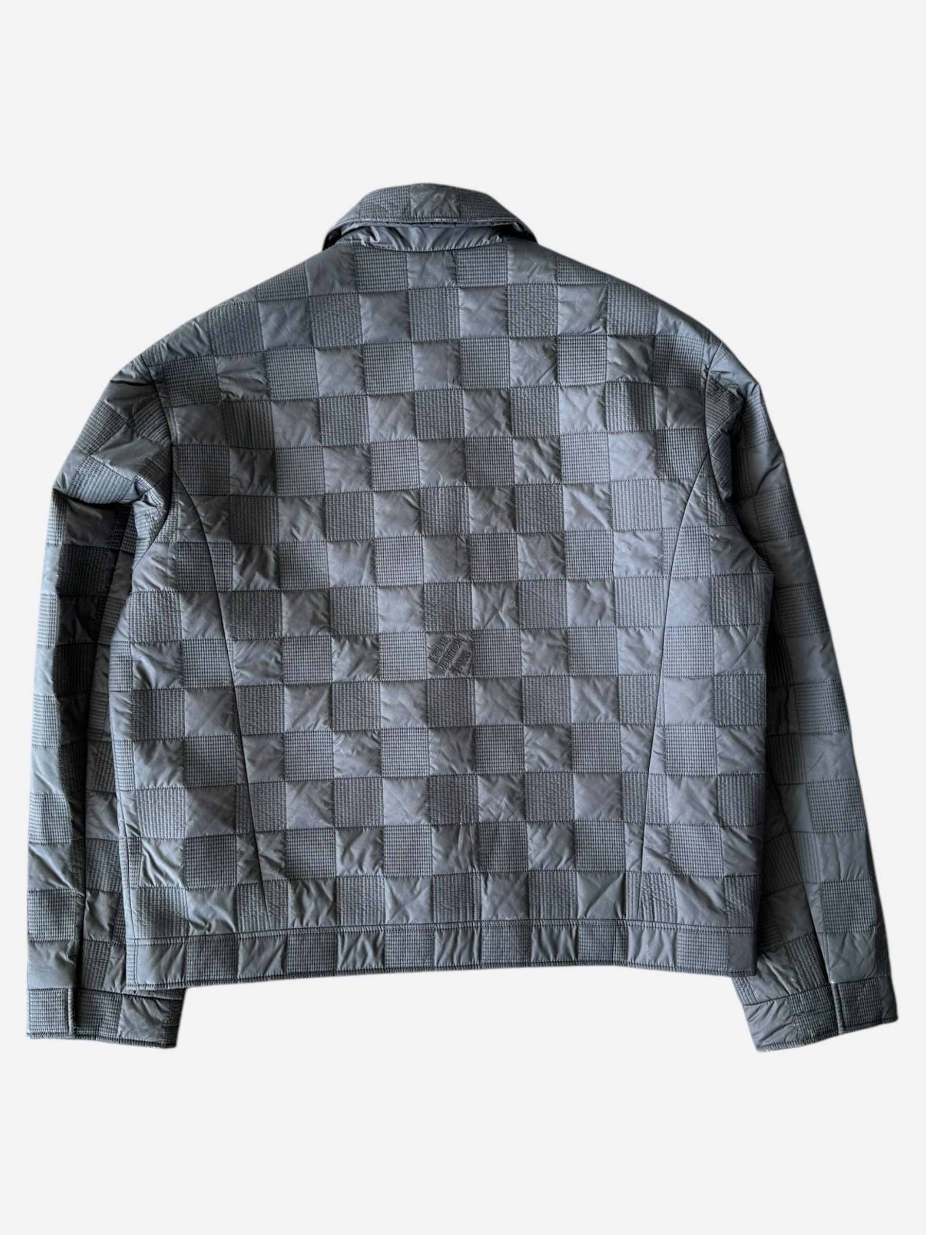 Louis Vuitton Louis Vuitton Black Damier Padded Jacket Size US XXL / EU 58 / 5 - 2 Thumbnail