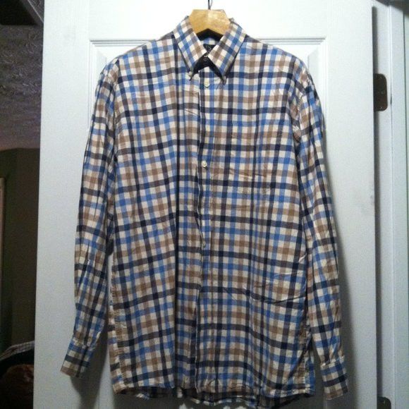 Jos. A. Bank JOS.A.BANK MEN'S 100%COTTON CASUAL SHIRT SIZE: L Size US L / EU 52-54 / 3 - 2 Thumbnail