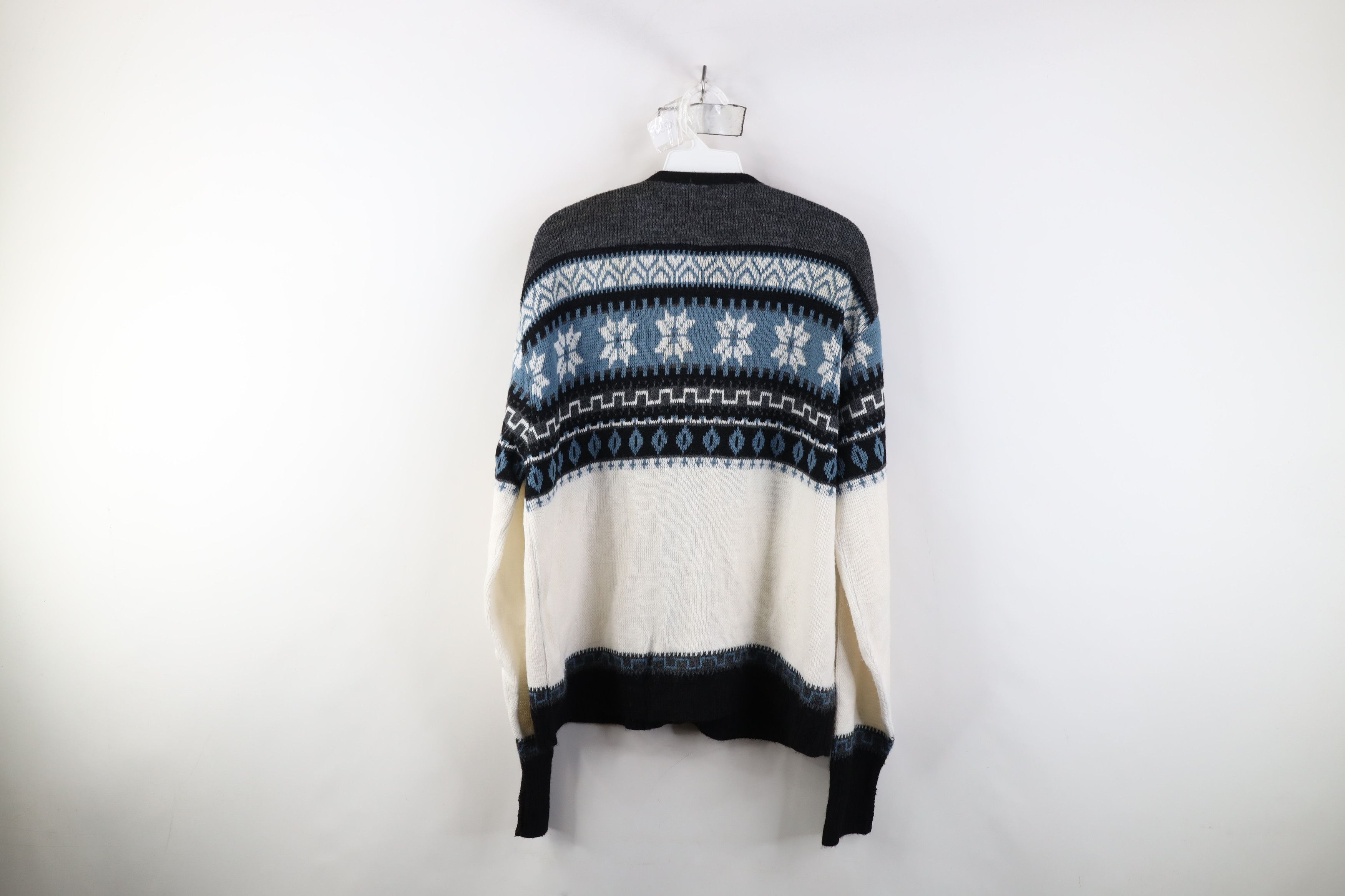 Vintage Vintage 60s 70s Streetwear Snowflake Fair Isle Sweater Size US XL / EU 56 / 4 - 10 Thumbnail