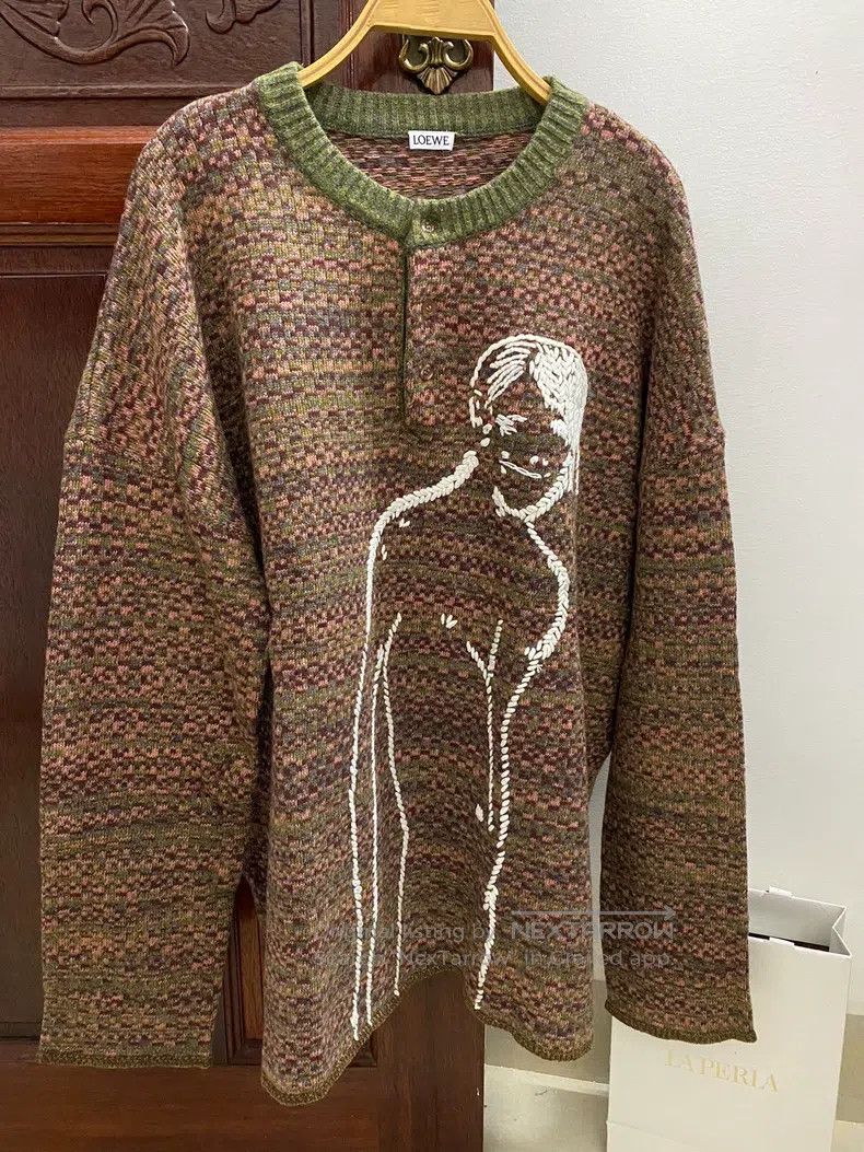 Loewe Loewe Wool knit embroidery Size L / US 10 / IT 46 - 1 Thumbnail