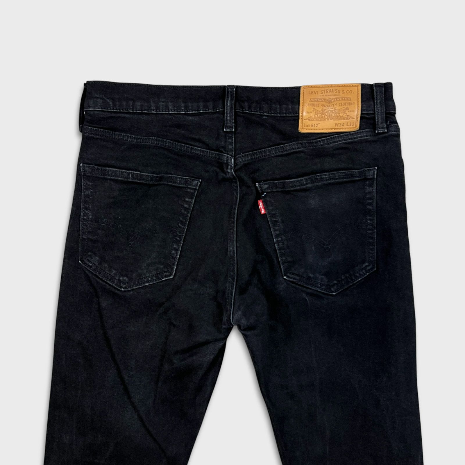 Levi's × Vintage Levi's 512 Jeans 34x30 Slim Taper Leg Mid Rise Stretch Denim Size US 34 / EU 50 - 6 Thumbnail
