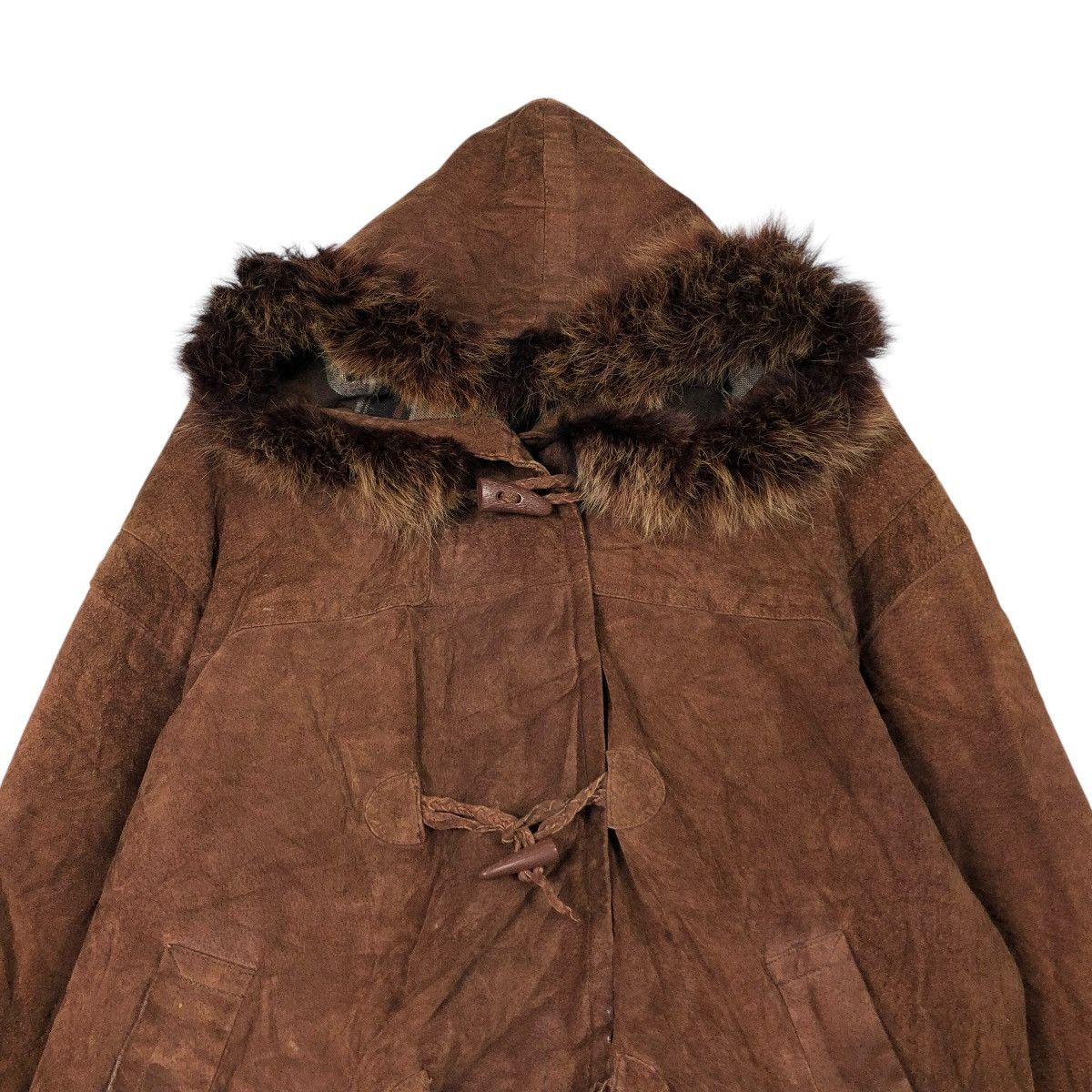 Vintage 🔥VINTAGE LEATHER JACKET HUNTING G-III MINK FUR HOODIE Size US M / EU 48-50 / 2 - 3 Thumbnail