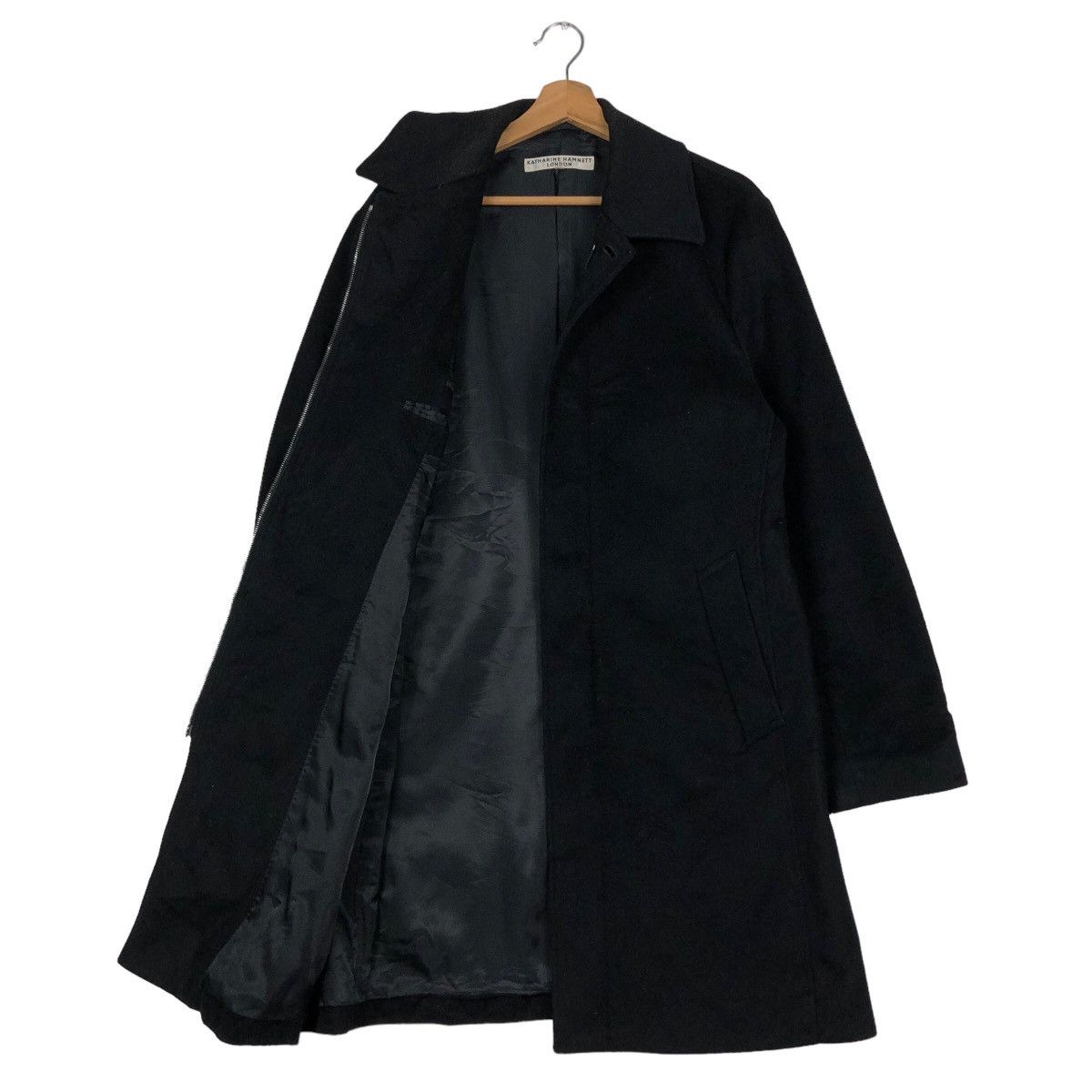 Japanese Brand 🔥Rich Black Long Jacket Katharine Hamnett Issey Miyake Size US XL / EU 56 / 4 - 11 Thumbnail