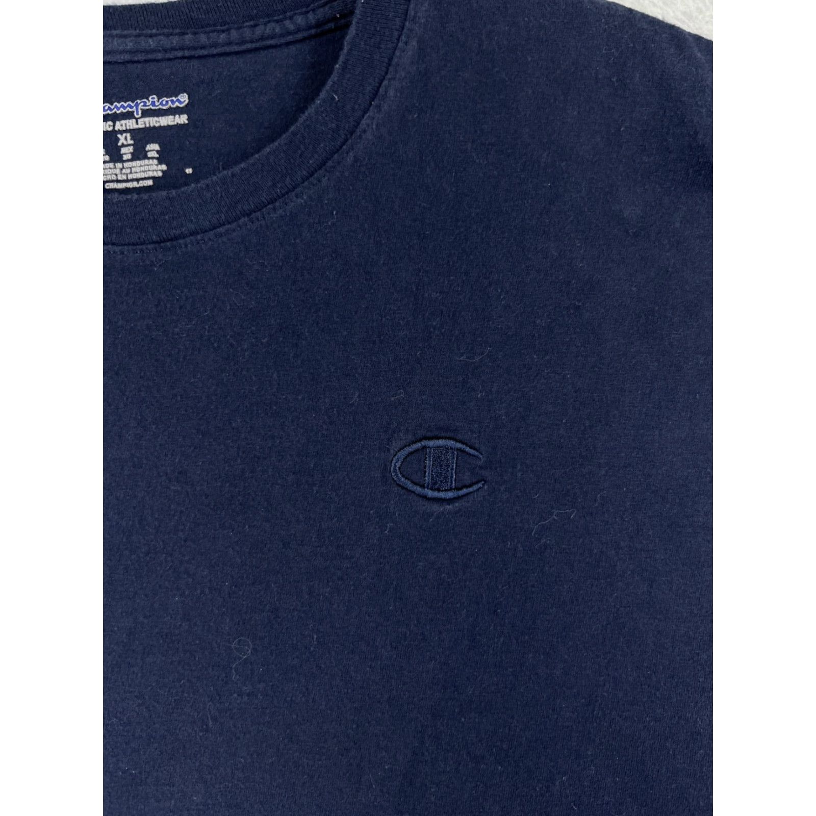 Champion Champion Shirt Mens XL Blue Crew Neck Logo Short Sleeve Cotton Size US XL / EU 56 / 4 - 3 Thumbnail