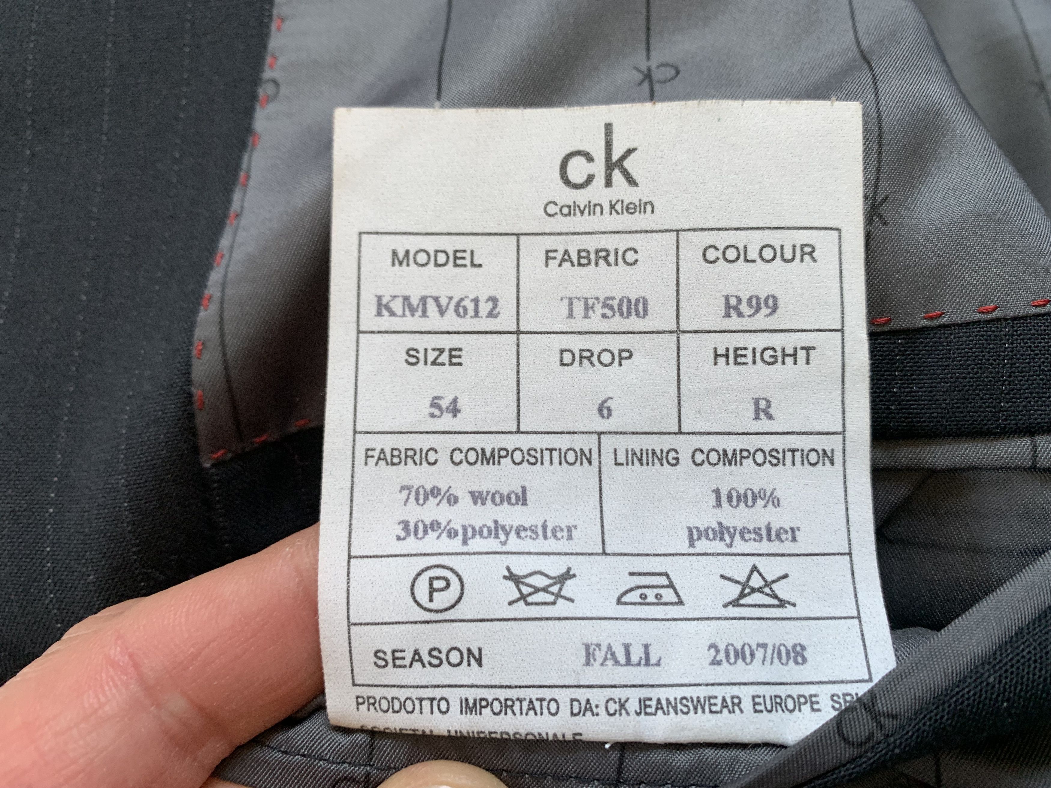 Calvin Klein × Vintage Calvin Klein Classic Wool Blazer Jacket 54 Size 54R - 7 Thumbnail