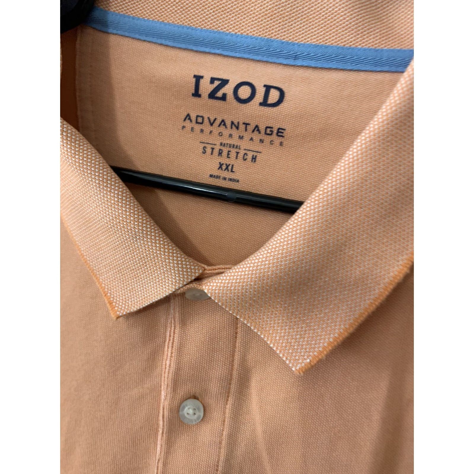 Izod VINTAGE Izod Advantage Performance Stretch Men's Collared Peach Orange 2XL Size US XXL / EU 58 / 5 - 2 Thumbnail