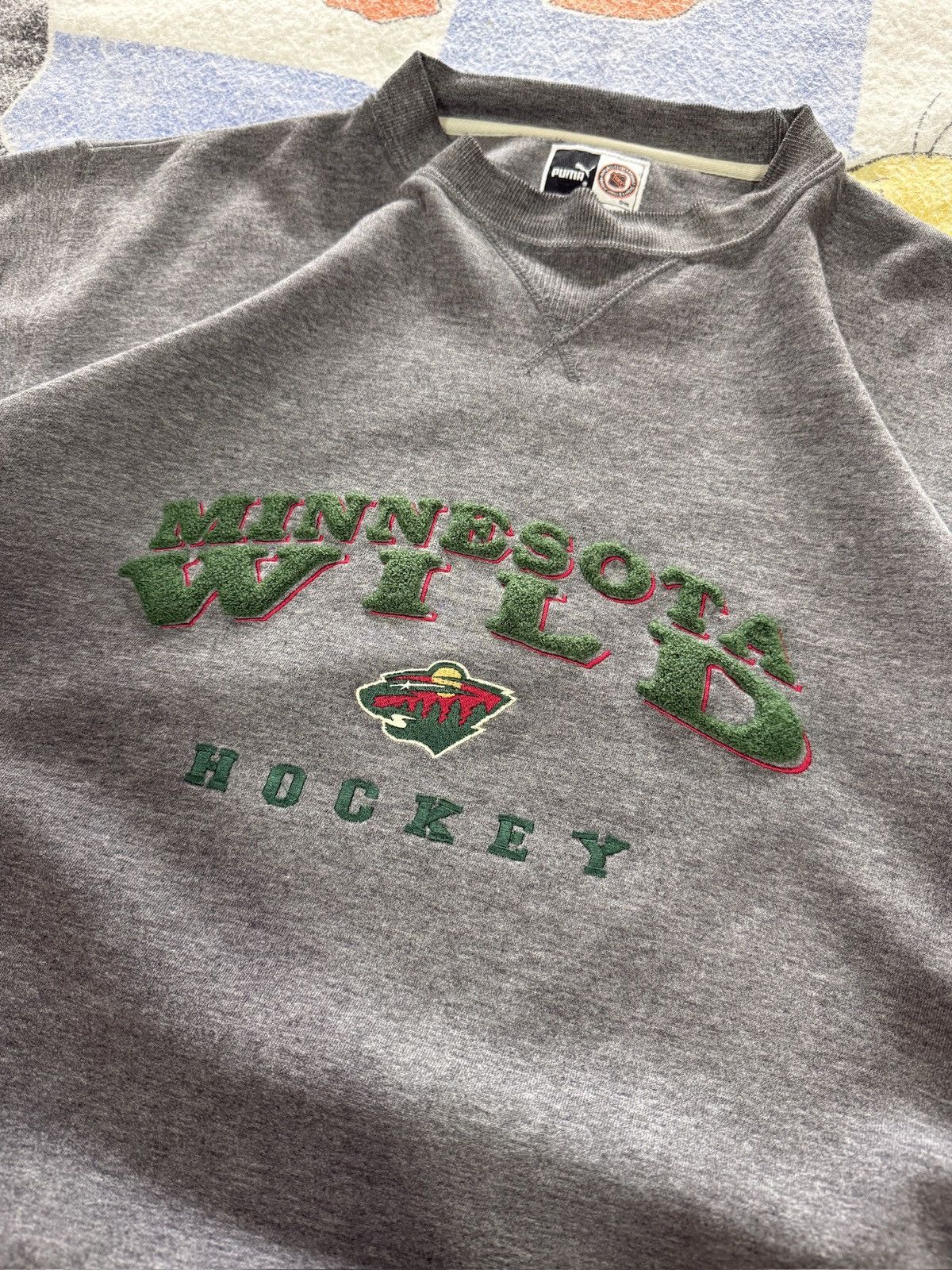 NHL Vintage Minnesota wild crewneck sweatshirt Size US L / EU 52-54 / 3 - 3 Thumbnail