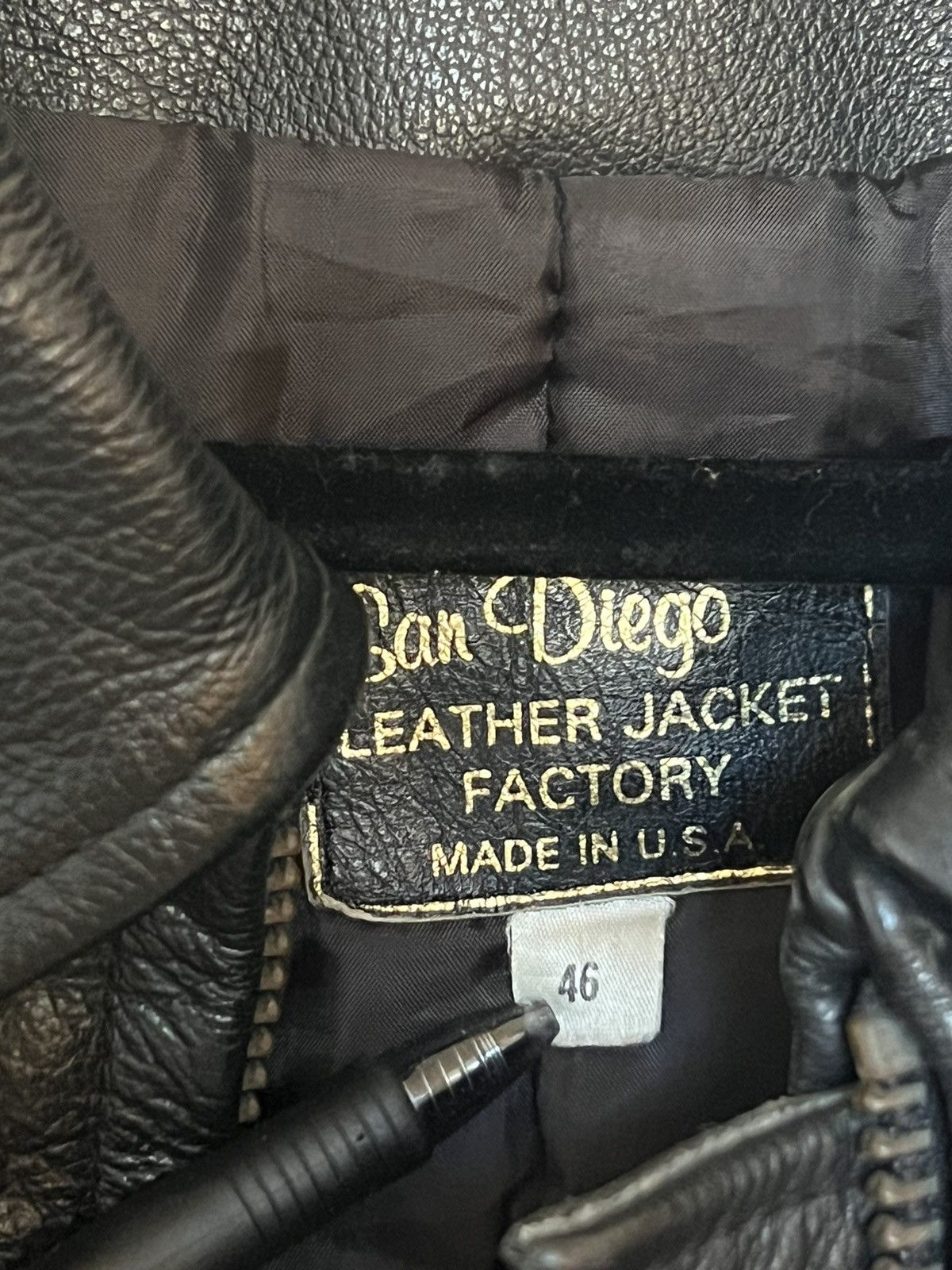 Vintage Heavyweight Leather Jacket Size US L / EU 52-54 / 3 - 3 Thumbnail