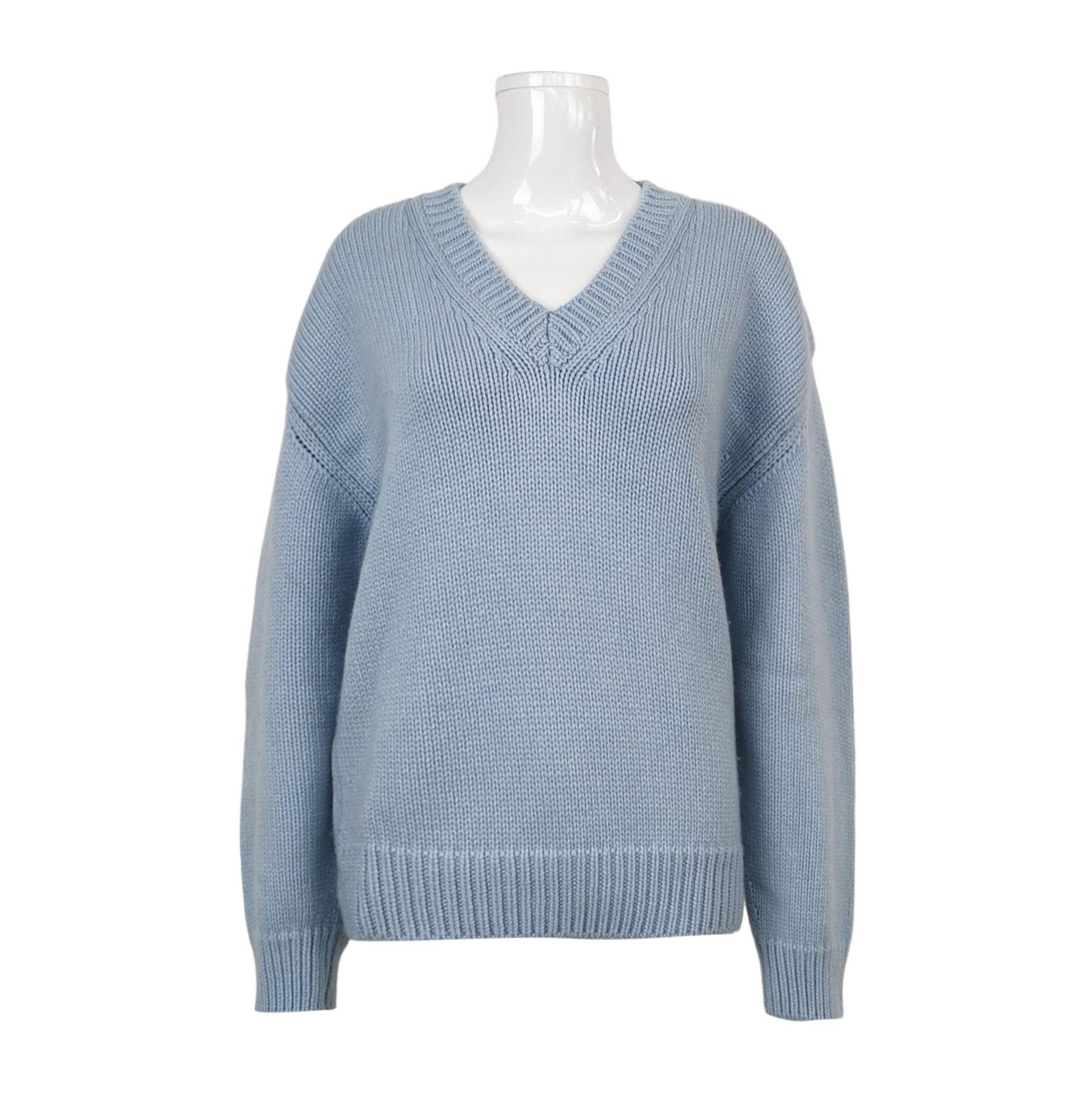 Prada Prada Wool Cashmere Blend V-Neck Sweater - dmc Size M / US 6-8 / IT 42-44 - 1 Thumbnail