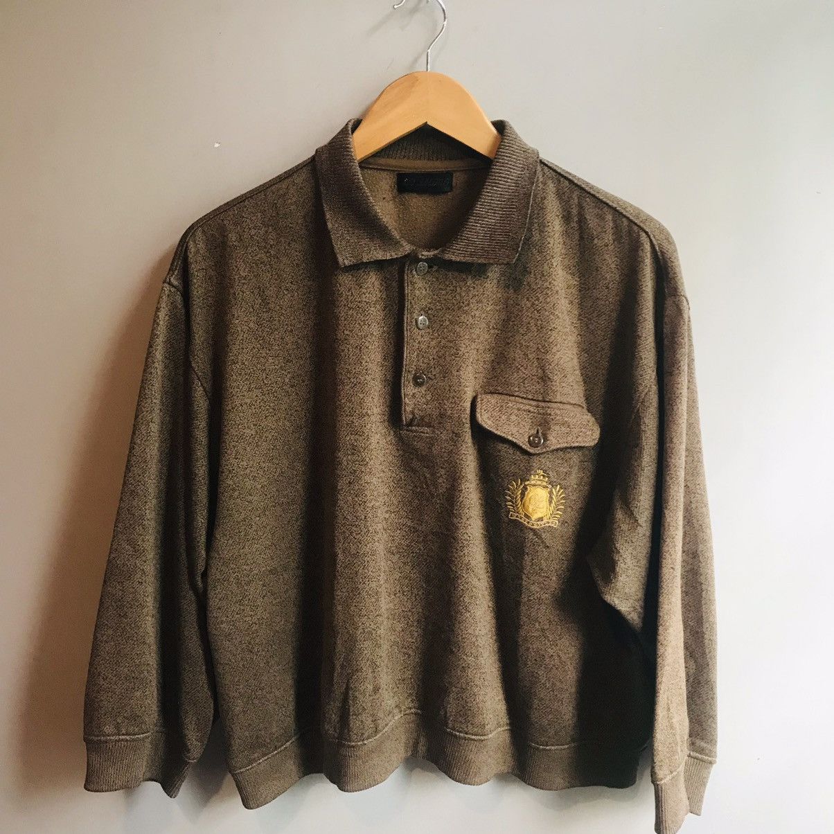 Japanese Brand × Vintage Japanese Collar Neck Sweatshirt Size US M / EU 48-50 / 2 - 2 Thumbnail