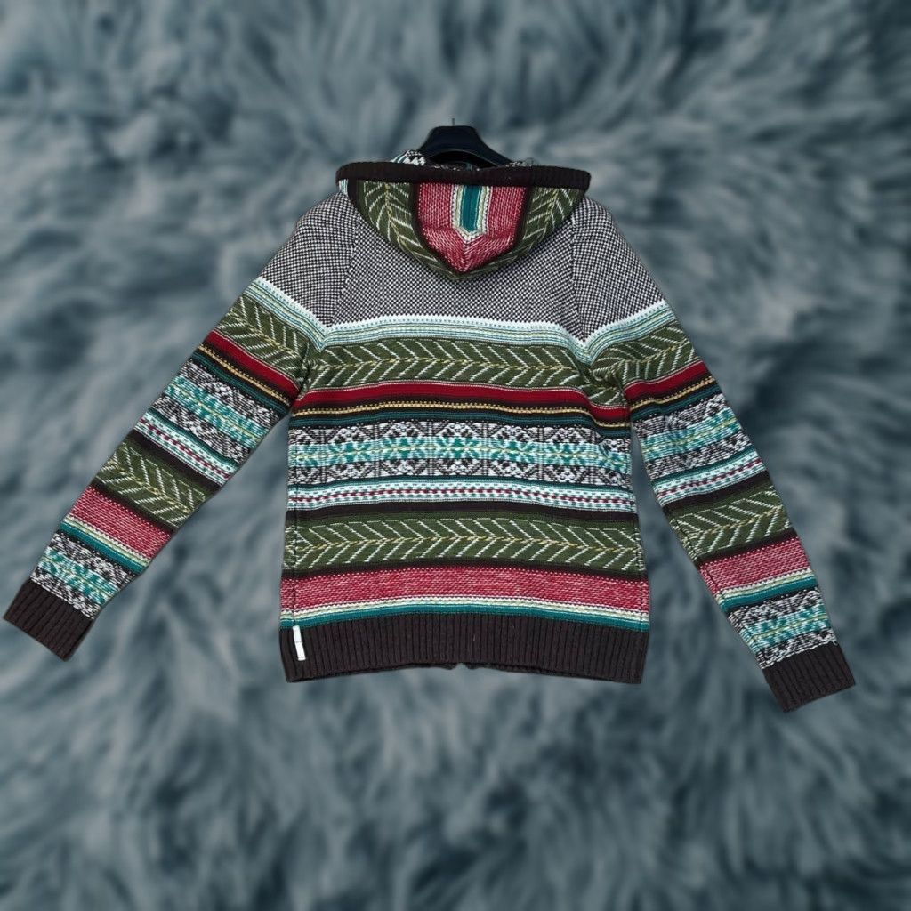 Anthropologie Anthropologie Koto Cardigan Hooded Zip Striped Brown Women's Size Small Multicolor Long Sleeve Women Cardigan S Womens Size S / US 4 / IT 40 - 1 Thumbnail
