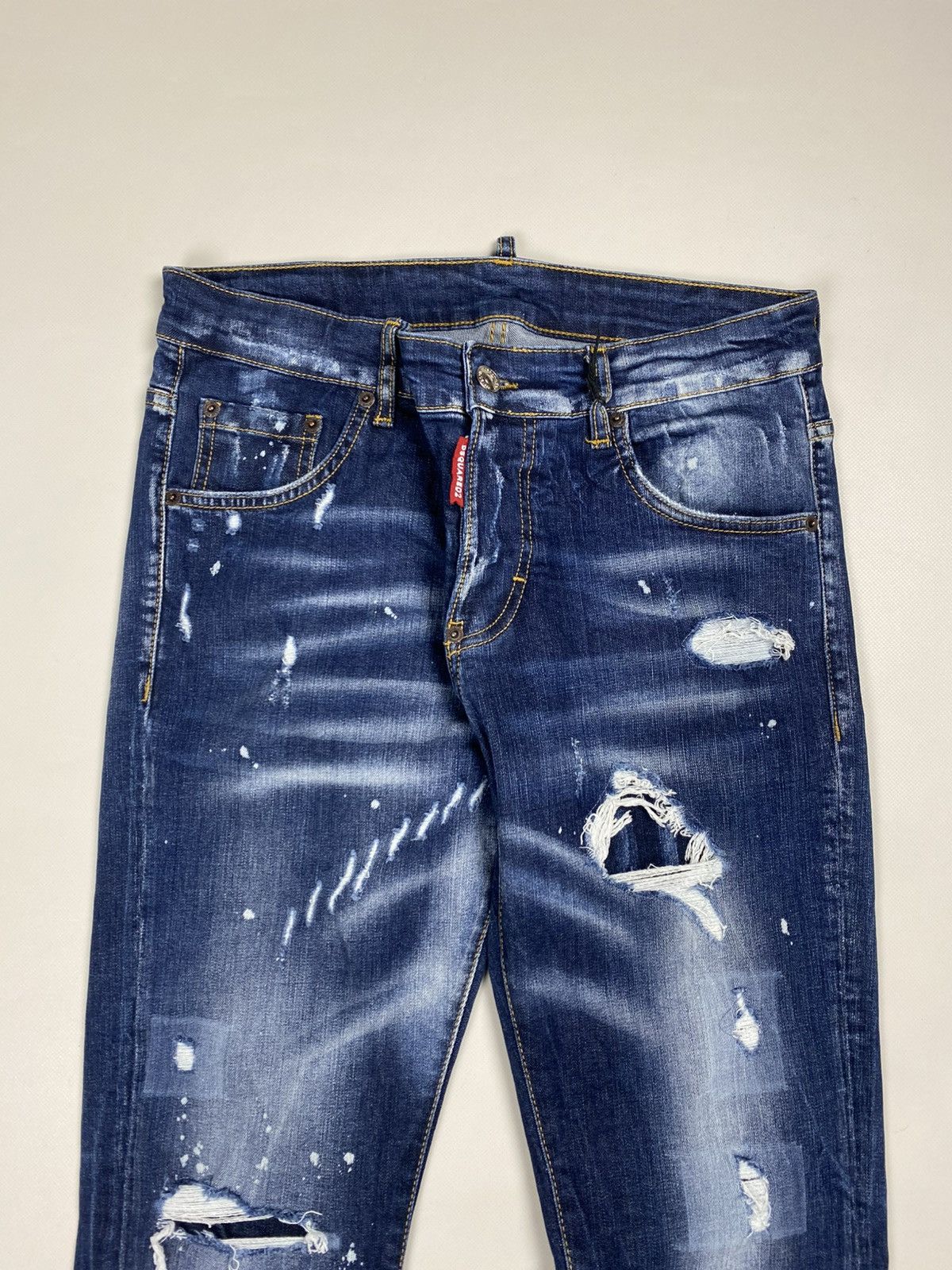 Dsquared2 Dsquared2 Ladies Distressed Denim Jeans Size 42 Size 28" / US 6 / IT 42 - 7 Thumbnail