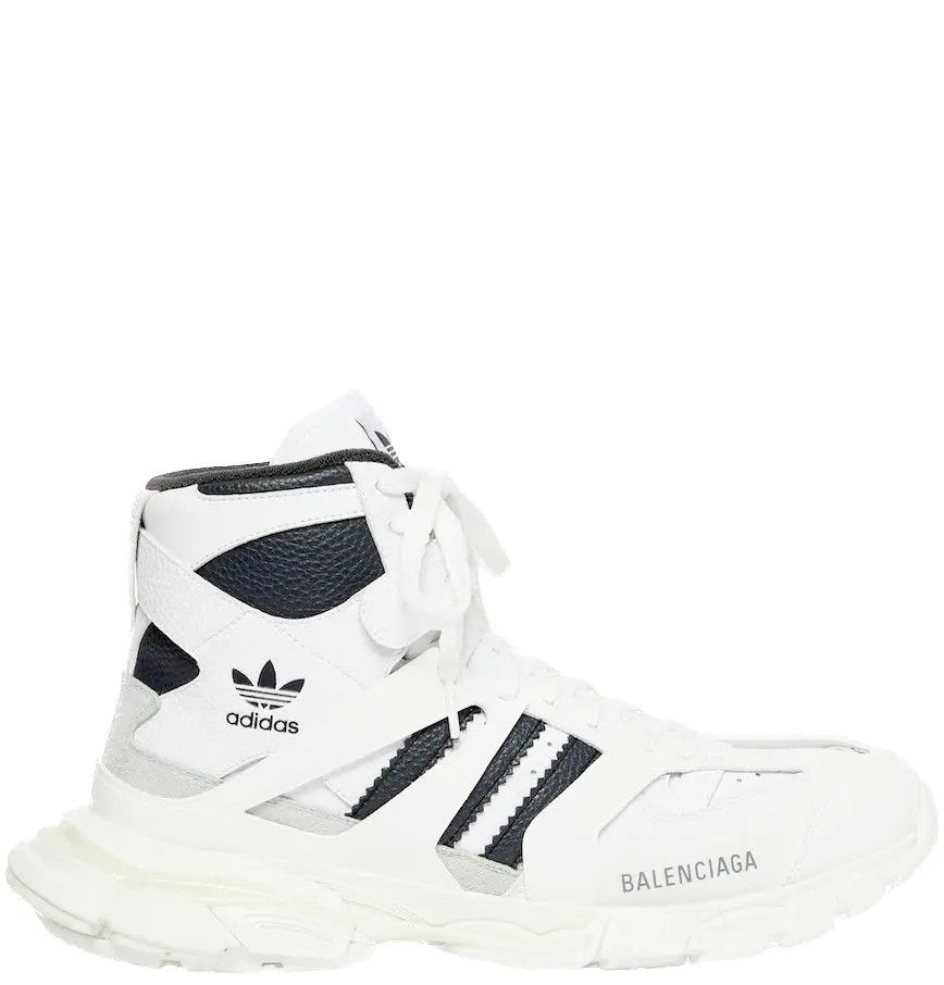 Adidas × Balenciaga o1bcso1str1224 Track Forum Sneakers in White/Black Size US 8 / EU 41 - 1 Thumbnail