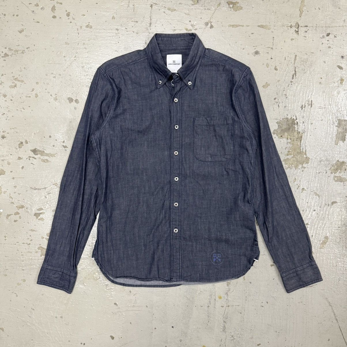 uniform experiment Uniform Experiment Raw Denim Button Up Shirt Size US S / EU 44-46 / 1 - 1 Thumbnail