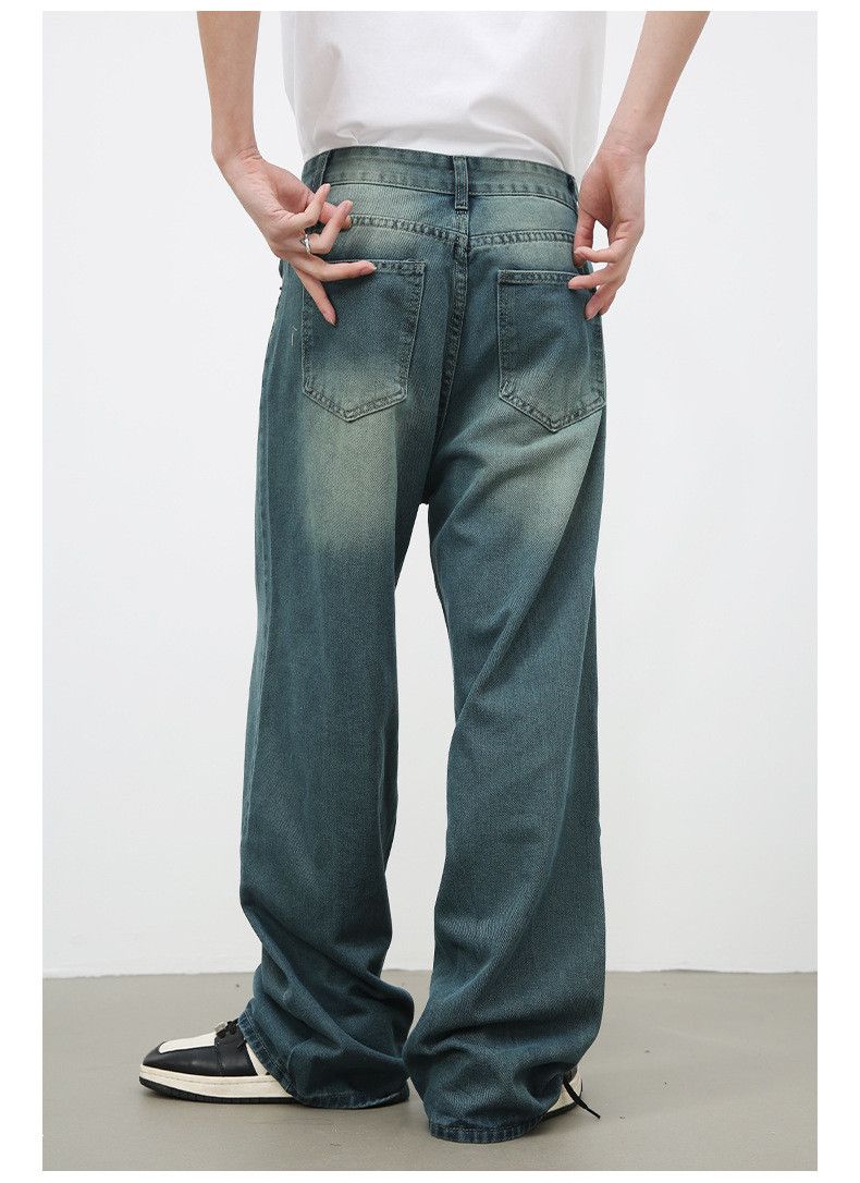 Japanese Brand × Jean Men's vintage washed distressed loose straight jeans Size US 32 / EU 48 - 6 Thumbnail