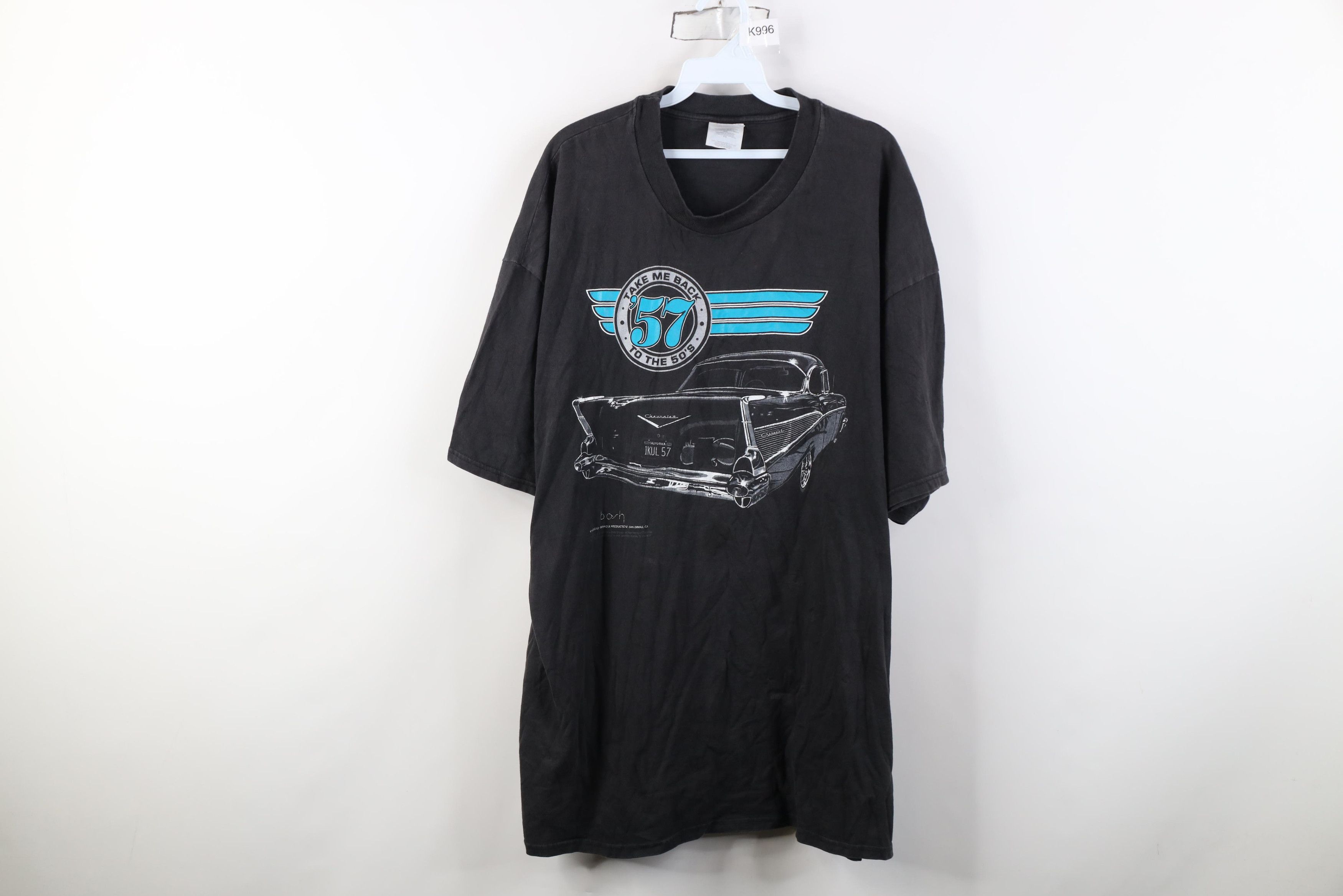 Vintage Vintage 90s 1950s Chevrolet Bel Air Car Short Sleeve T-Shirt Size US XXL / EU 58 / 5 - 1 Thumbnail
