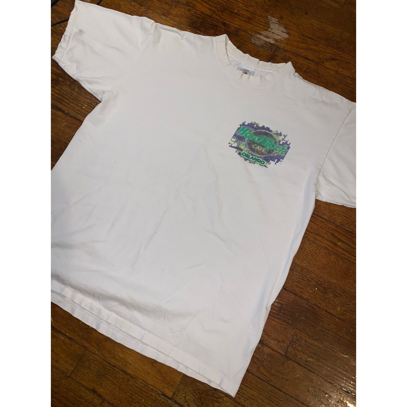 Hard Rock Cafe × Vintage Hard Rock Cafe Orlando USA White Heavyweight T Shirt Large Size US L / EU 52-54 / 3 - 4 Thumbnail