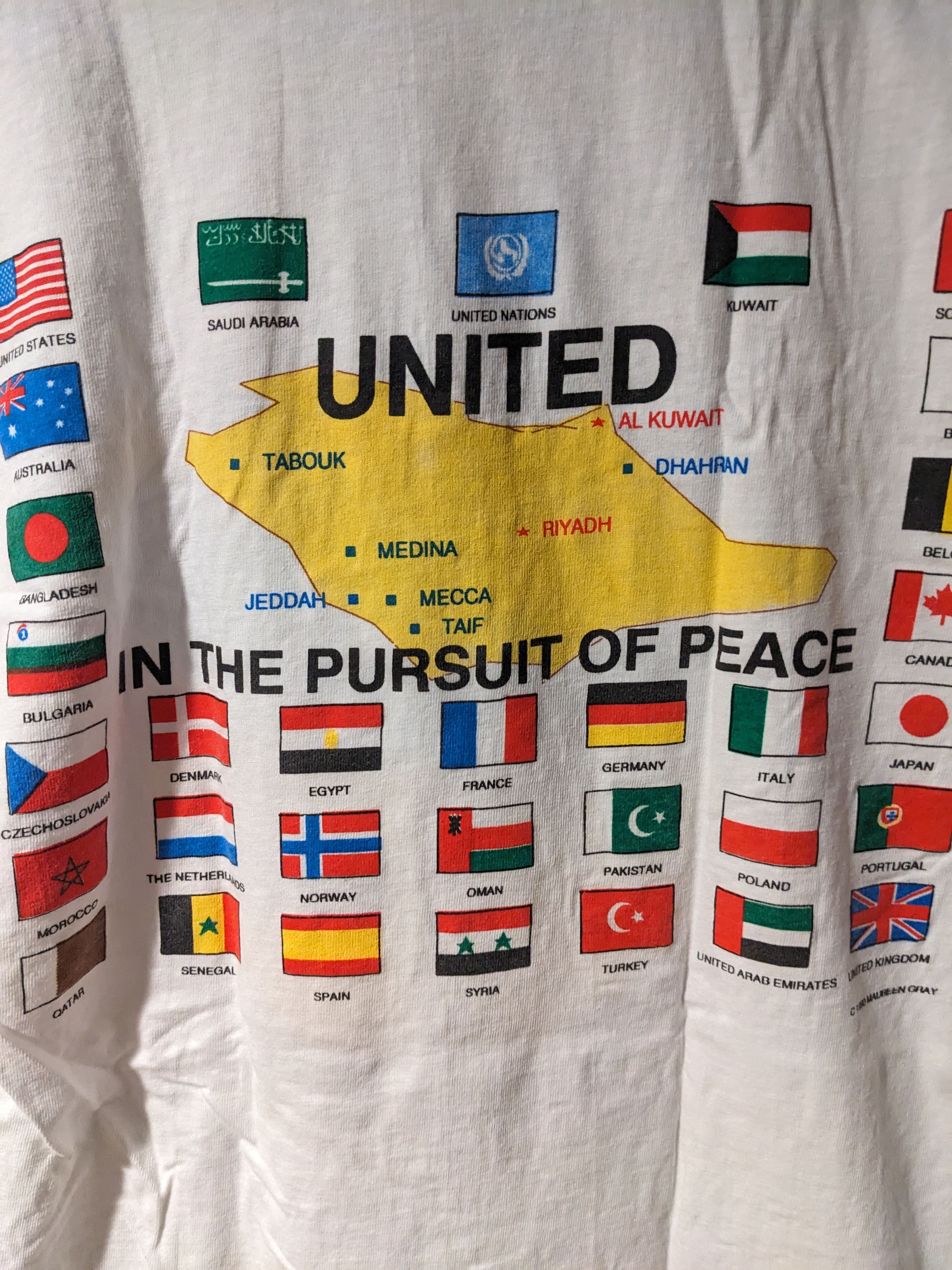 Hanes × Vintage Vintage 1990 Operation Desert Shield Americana Large T-Shirt Size US L / EU 52-54 / 3 - 7 Thumbnail