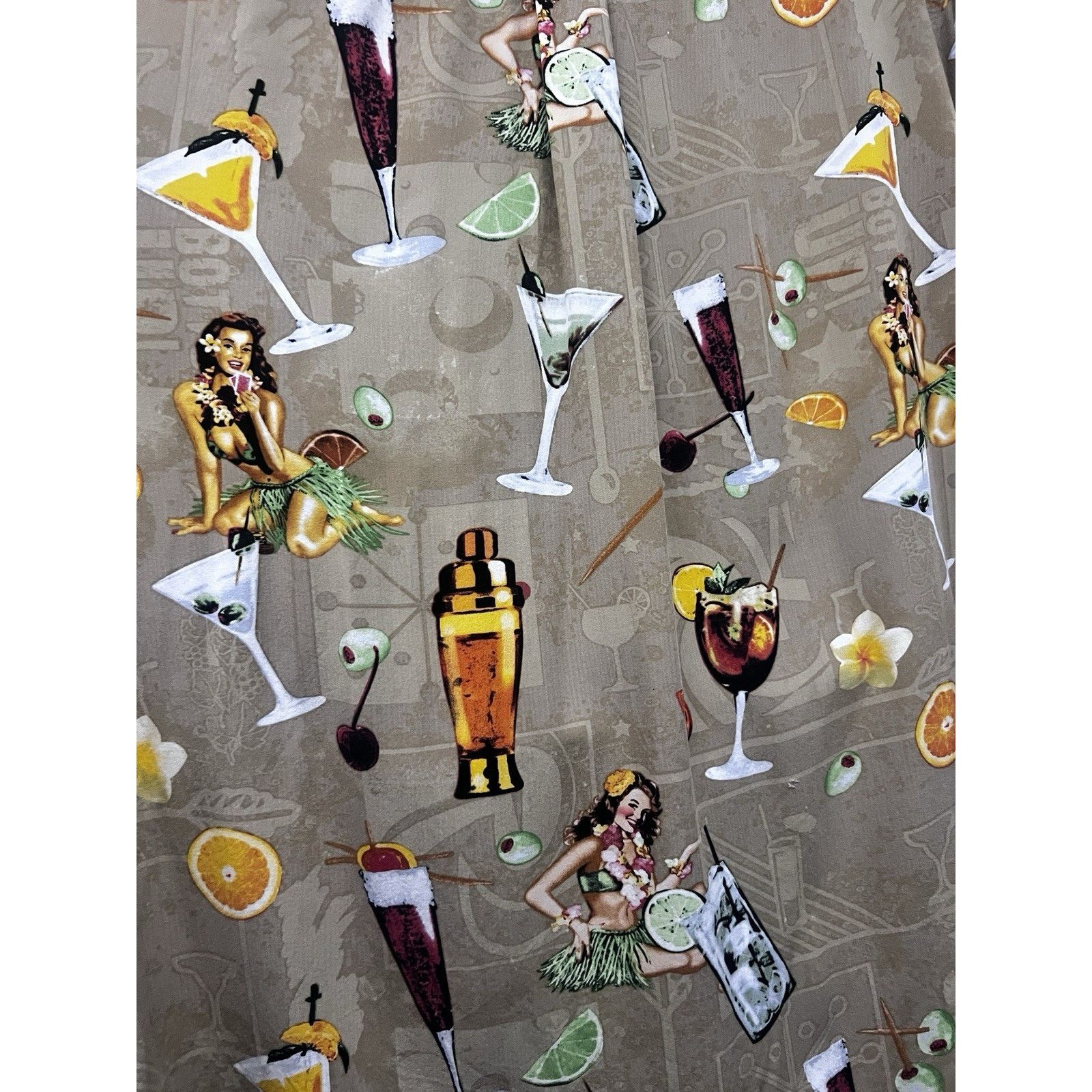 Vintage Vintage Hawaiian Tiki Cocktails Button Up Shirt 2XL Pocket Size US XXL / EU 58 / 5 - 5 Thumbnail