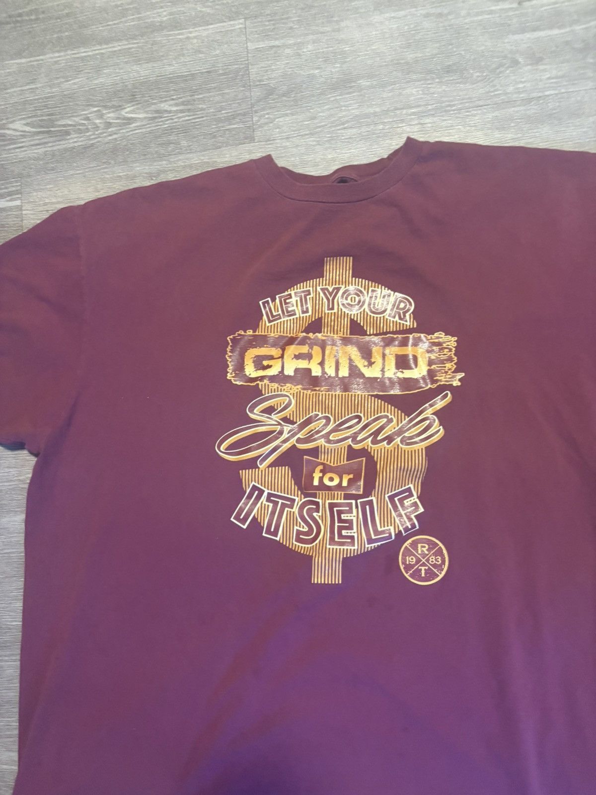 Other Risq Takers Men's Maroon Crew Neck Graphic Print T-Shirt 5XB Size US XXL / EU 58 / 5 - 8 Thumbnail