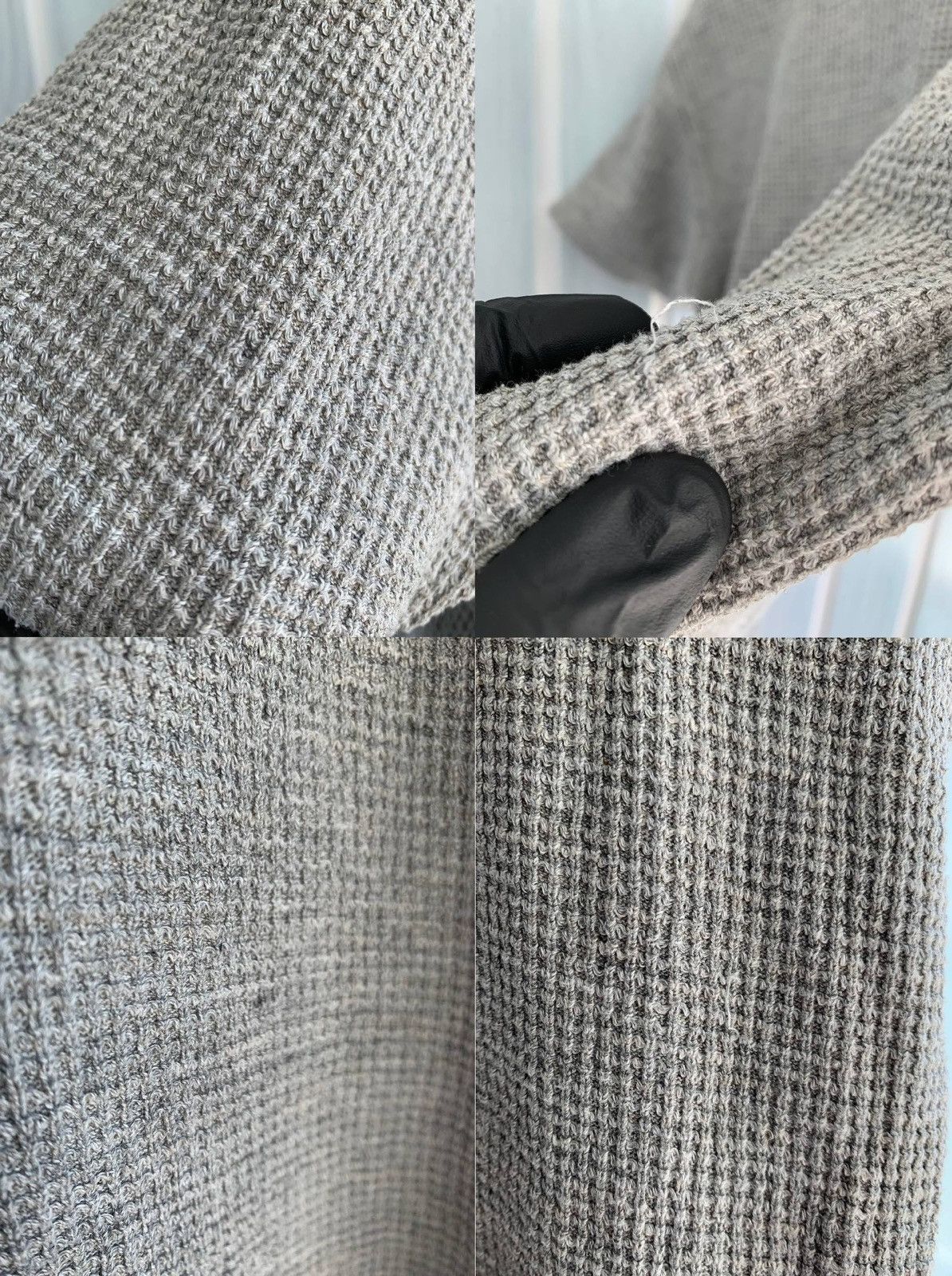 Our Legacy Our Legacy AW 2014 Spun Sumo Women Gray Waffle Knit T-Shirt Size M / US 6-8 / IT 42-44 - 19 Thumbnail