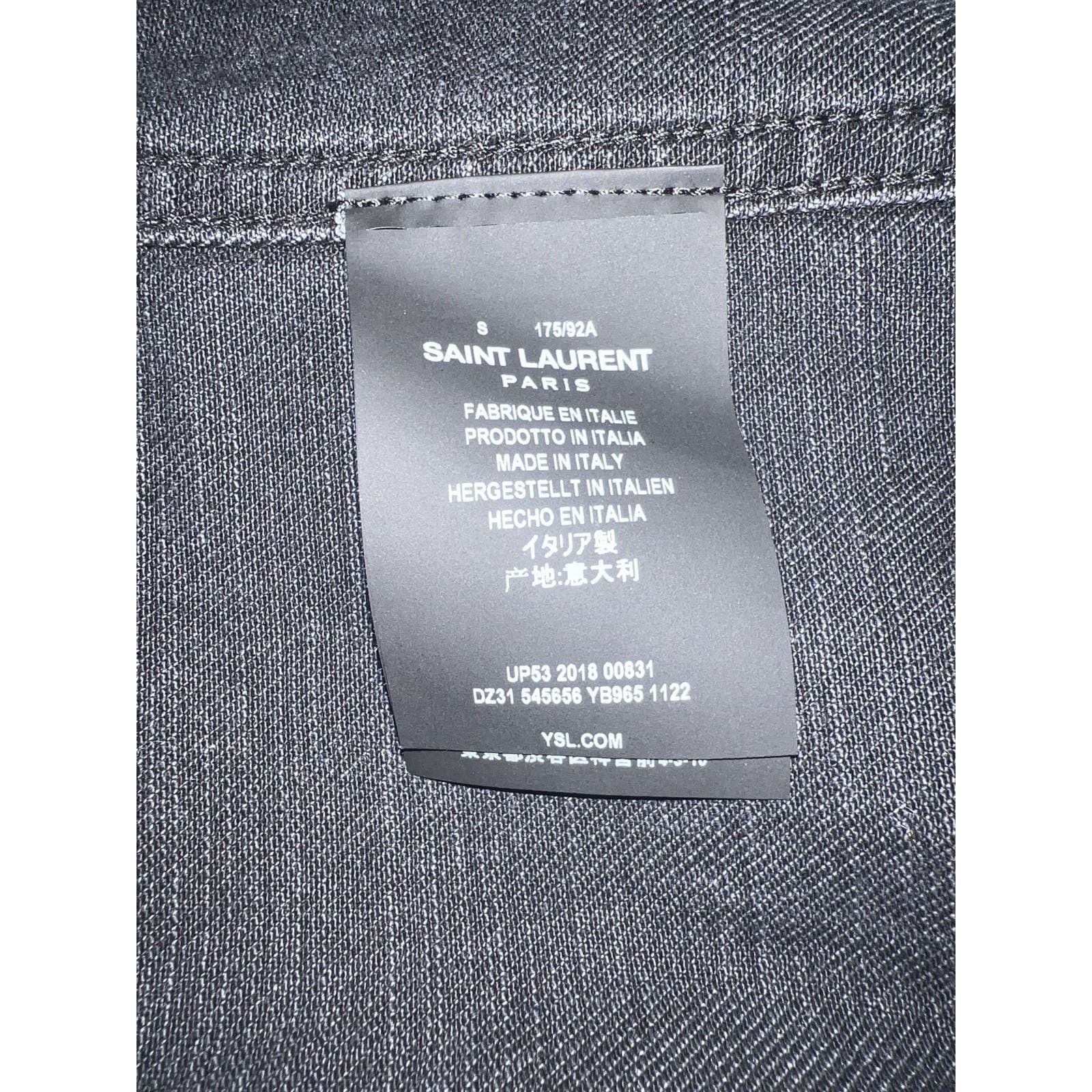 Saint Laurent Paris Saint Laurent Distressed Denim Waistcoat Size US M / EU 48-50 / 2 - 6 Thumbnail