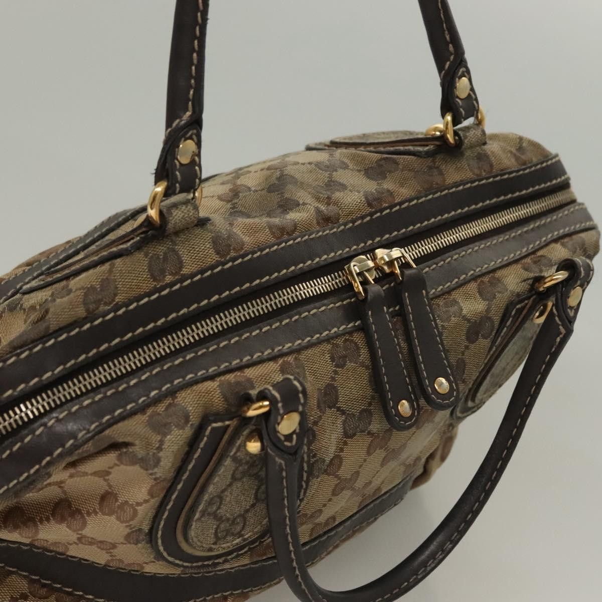 Gucci GUCCI GG Crystal Hand Bag Coated Canvas Beige Gold Size ONE SIZE - 6 Thumbnail