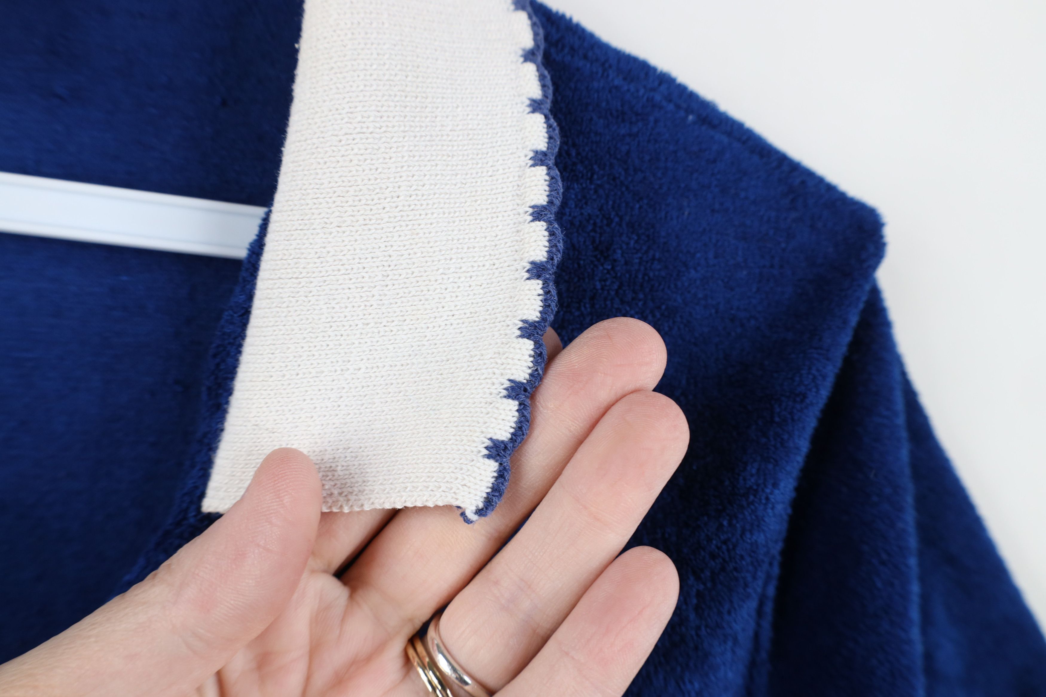 Vintage Vintage 70s Streetwear Blank Terry Cloth Polo Shirt Blue USA Size L / US 10 / IT 46 - 4 Thumbnail