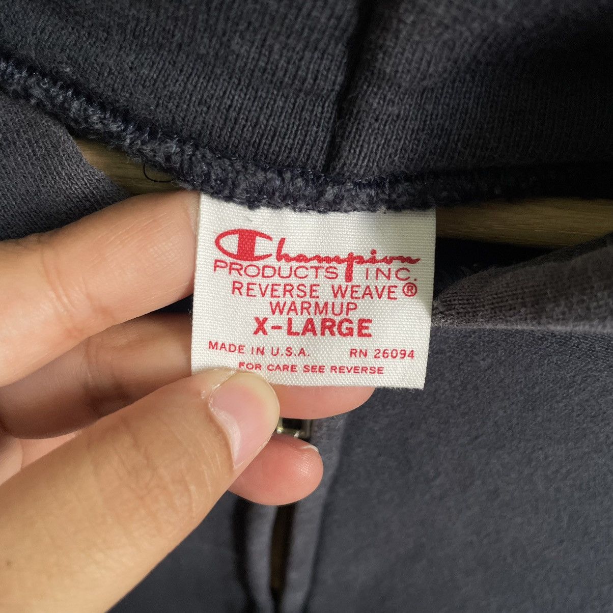 Vintage 90s Grey Embroidered Champion 1/4 Zip Sweater L
