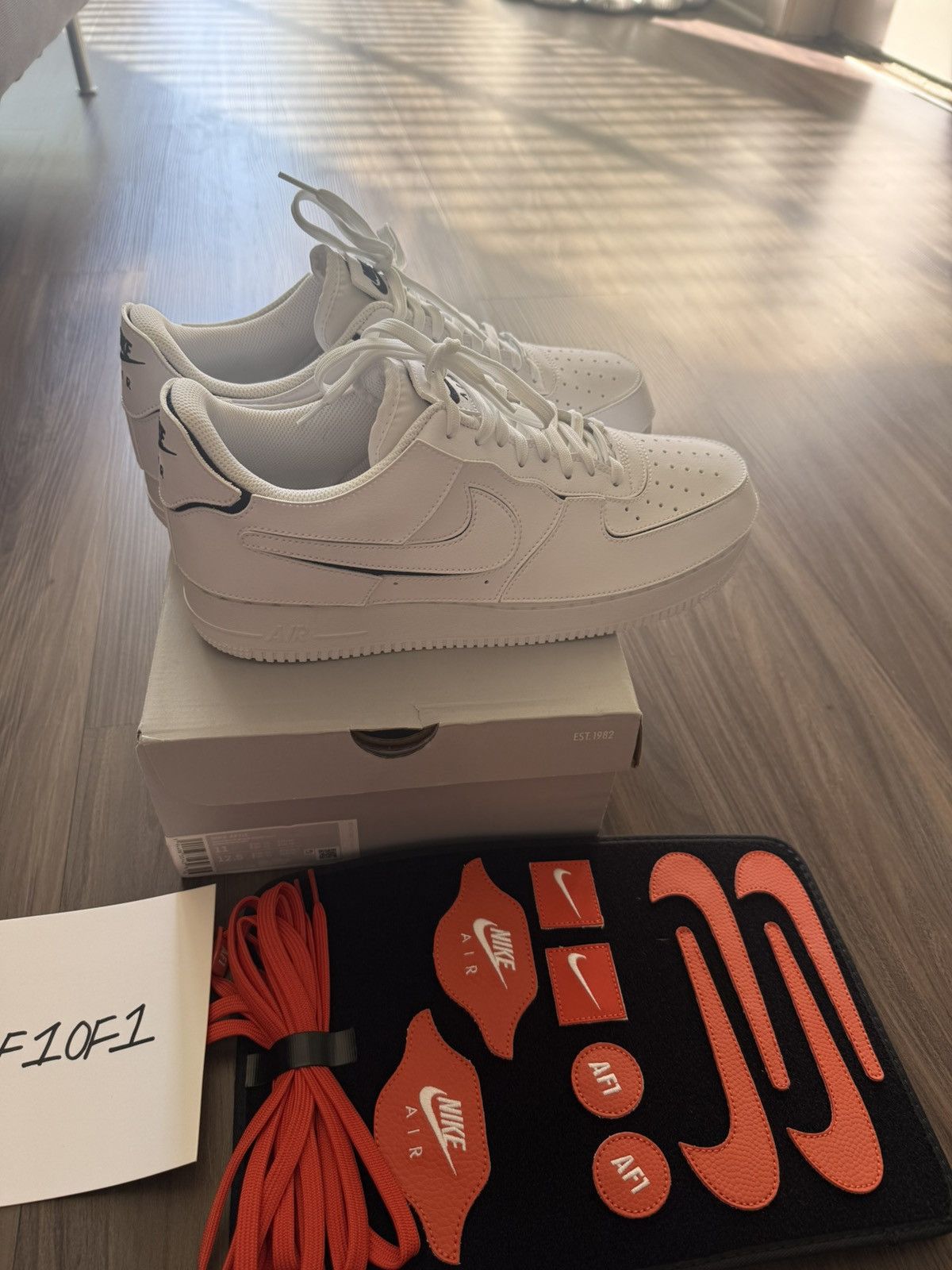Nike Nike Air Force 1/1 AF1 White Black Cosmic Clay Size 11 Size US 11 / EU 44 - 2 Thumbnail