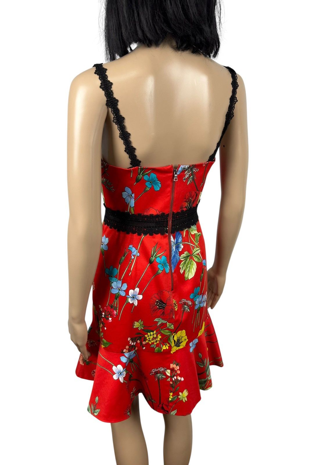 Alice + Olivia Alice + Olivia Kirby Lace-Trim Ruffled Floral Dress Cotton Size S / US 4 / IT 40 - 10 Thumbnail