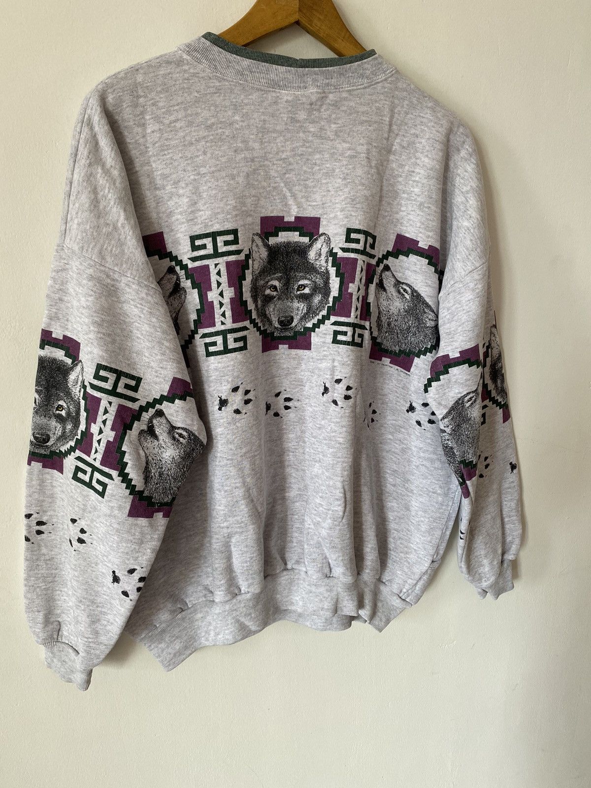 Vintage Art Unlimited Wolf Killer Snow Sweatshirt Size US XL / EU 56 / 4 - 6 Thumbnail