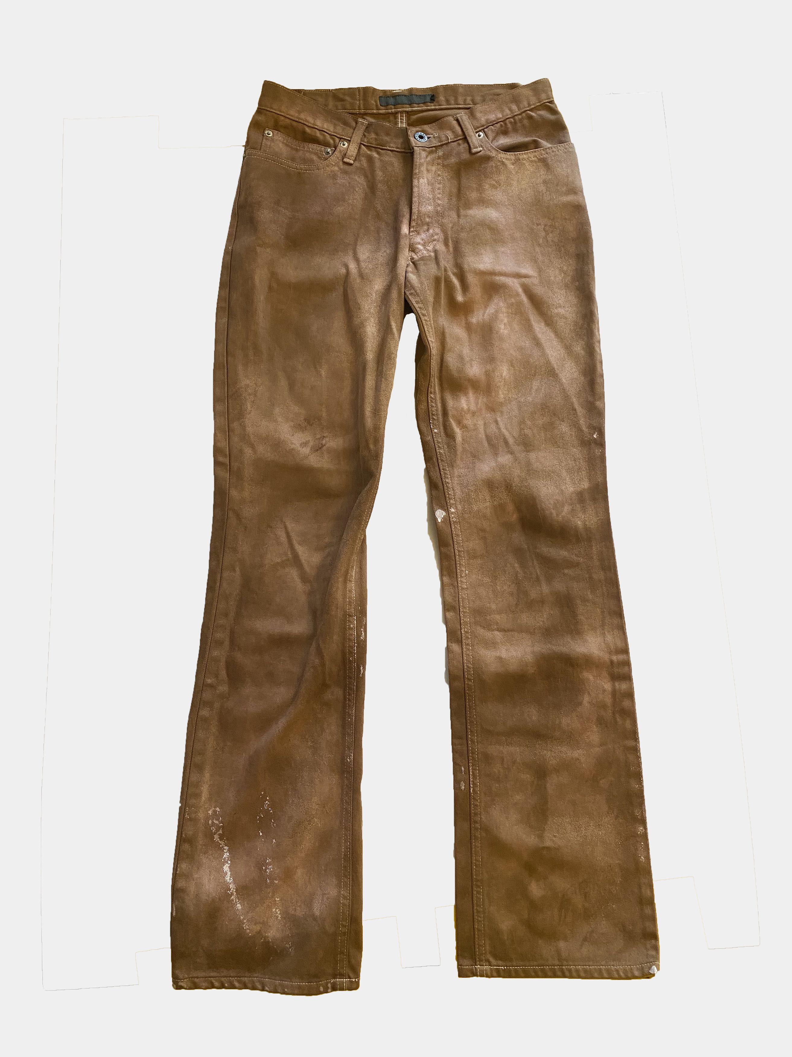Japanese Brand AGOSTO Golden-Beige Denim Size US 28 / EU 44 - 1 Thumbnail