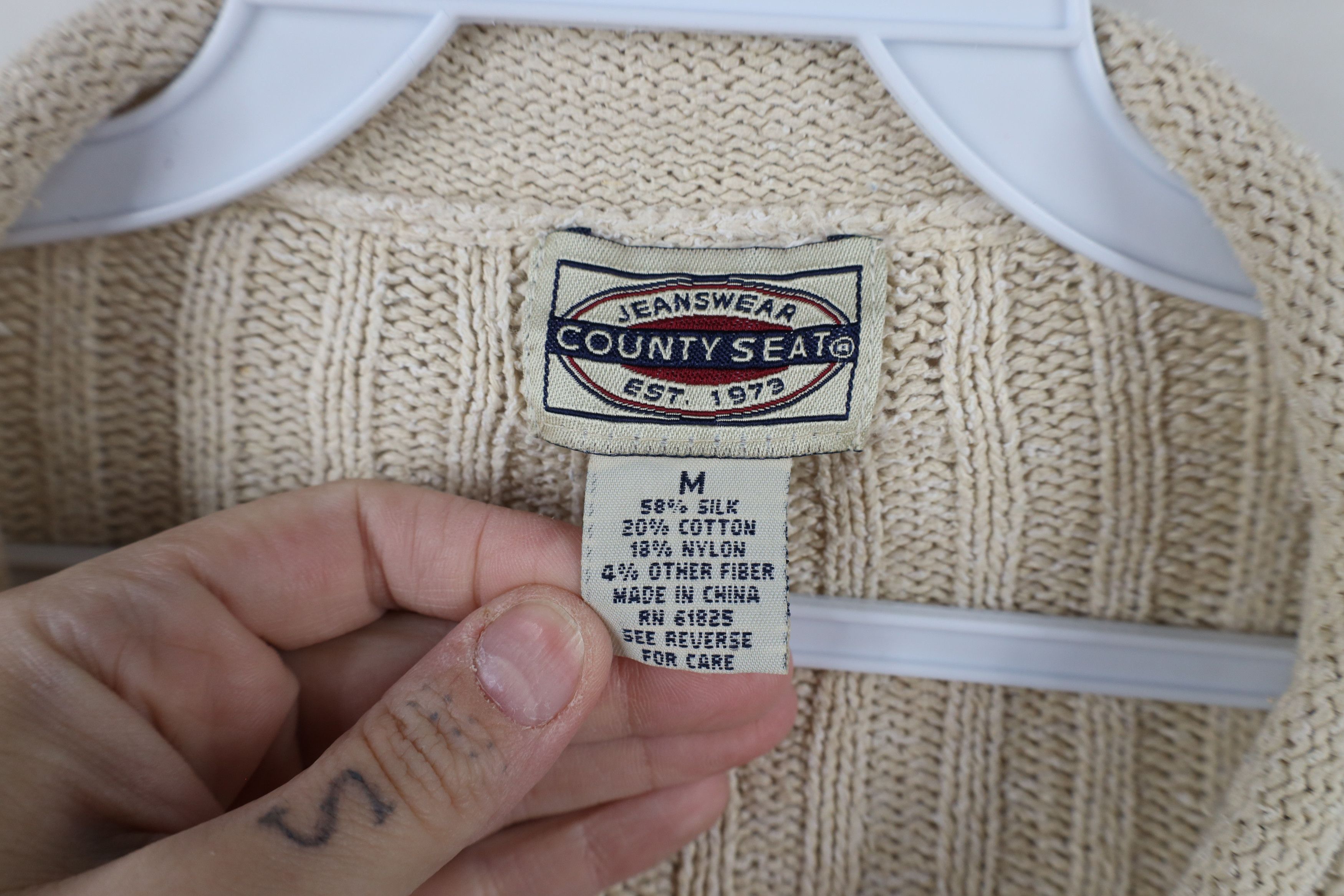 Vintage Vintage 90s Y2K Silk Blend Marled Knit Cardigan Sweater Size M / US 6-8 / IT 42-44 - 5 Thumbnail