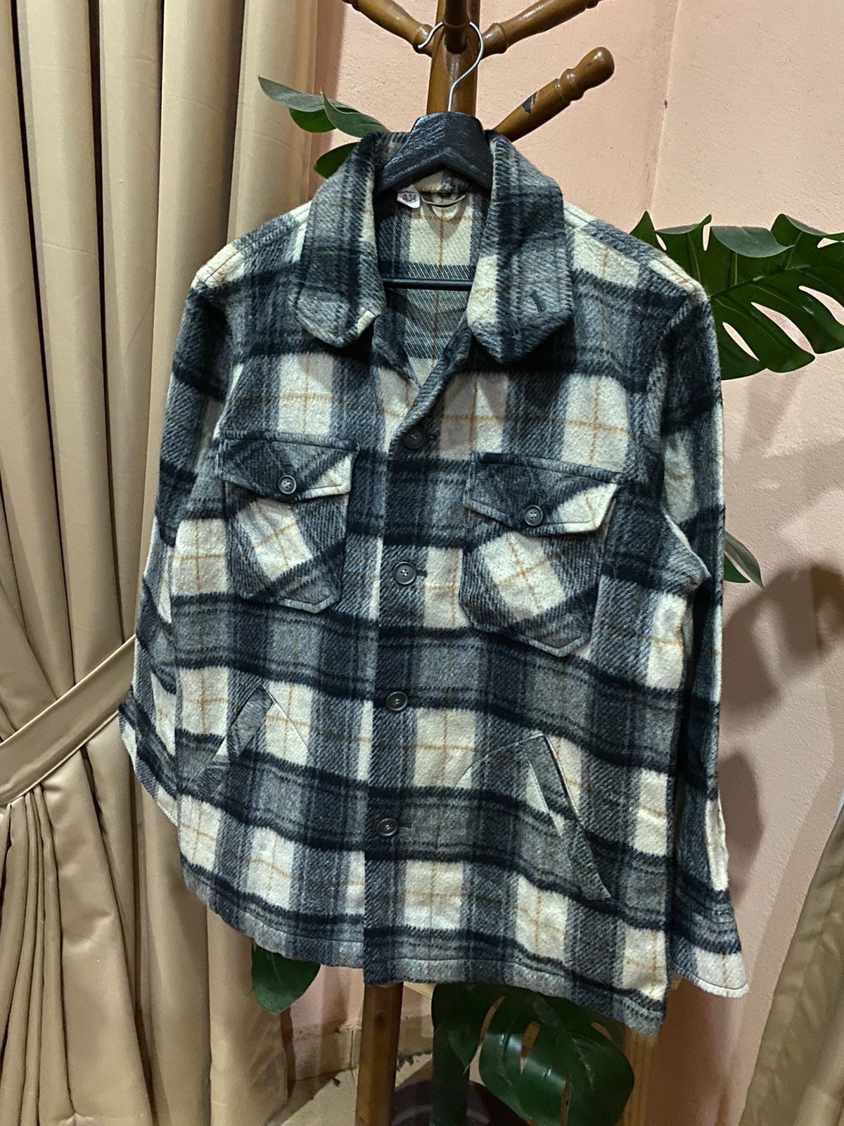 Vintage Vintage A34 Plaid Wool Shirt Jacket - Heavyweight Workwear Size US S / EU 44-46 / 1 - 2 Thumbnail