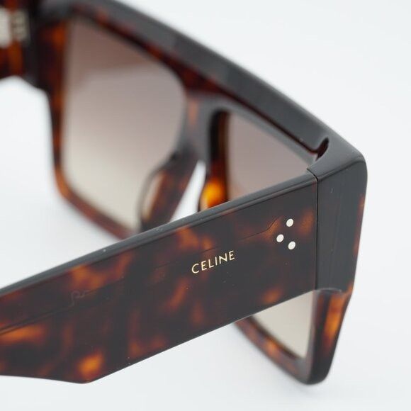 Celine Celine CL40092I 52F Sunglasses Havana Square Frame, Brown Size ONE SIZE - 5 Thumbnail
