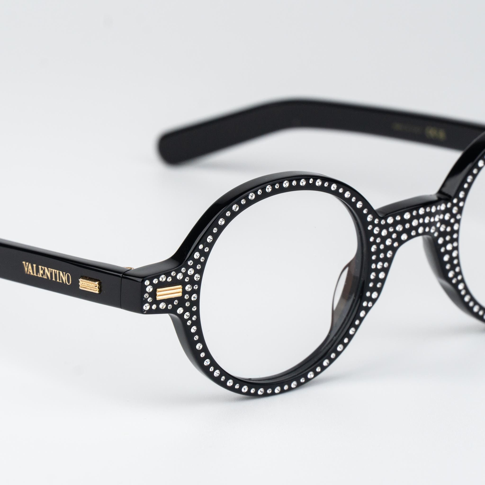 Valentino Valentino Women Eyeglasses Stones Crystal Round VLX-185 B Size ONE SIZE - 6 Thumbnail