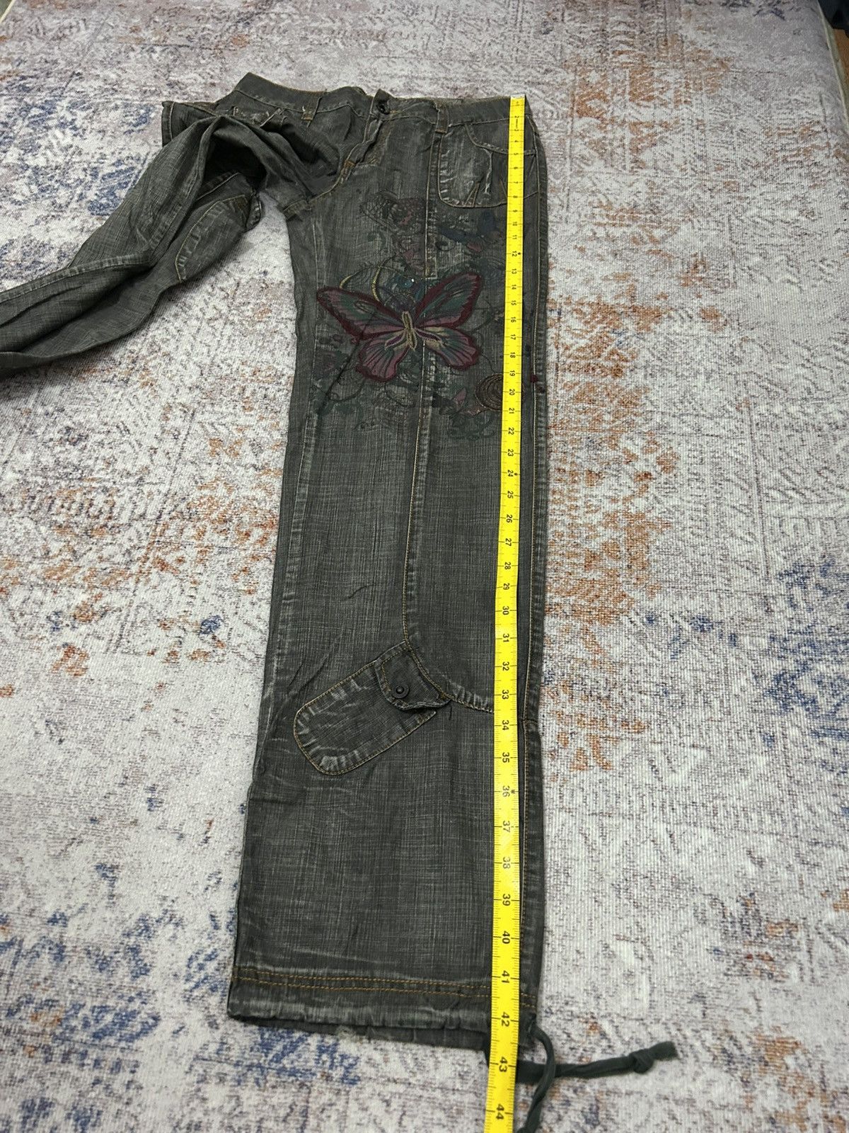 Hysteric Glamour × Japanese Brand Cargo MultiPocket Emboidered Butterfly Pants Size US 29 - 21 Thumbnail
