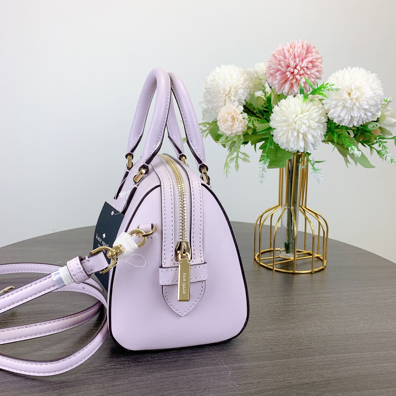 Kate Spade Kate Spade KF493 Madison Leather Duffle Crossbody Lavender Size ONE SIZE - 3 Thumbnail