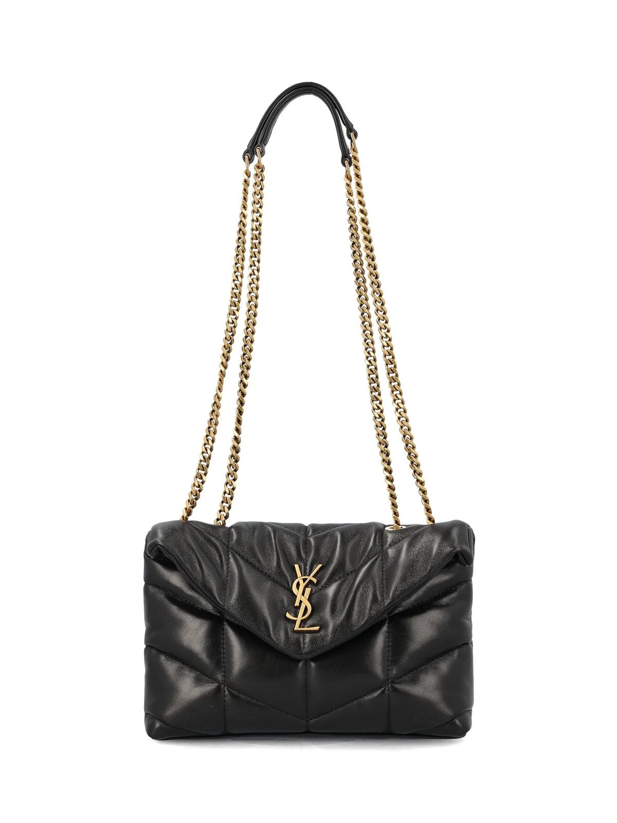 Saint Laurent Paris o1tp1o0125 Size: OS/Toy Size Puffer Bag in Black Size ONE SIZE - 1 Thumbnail