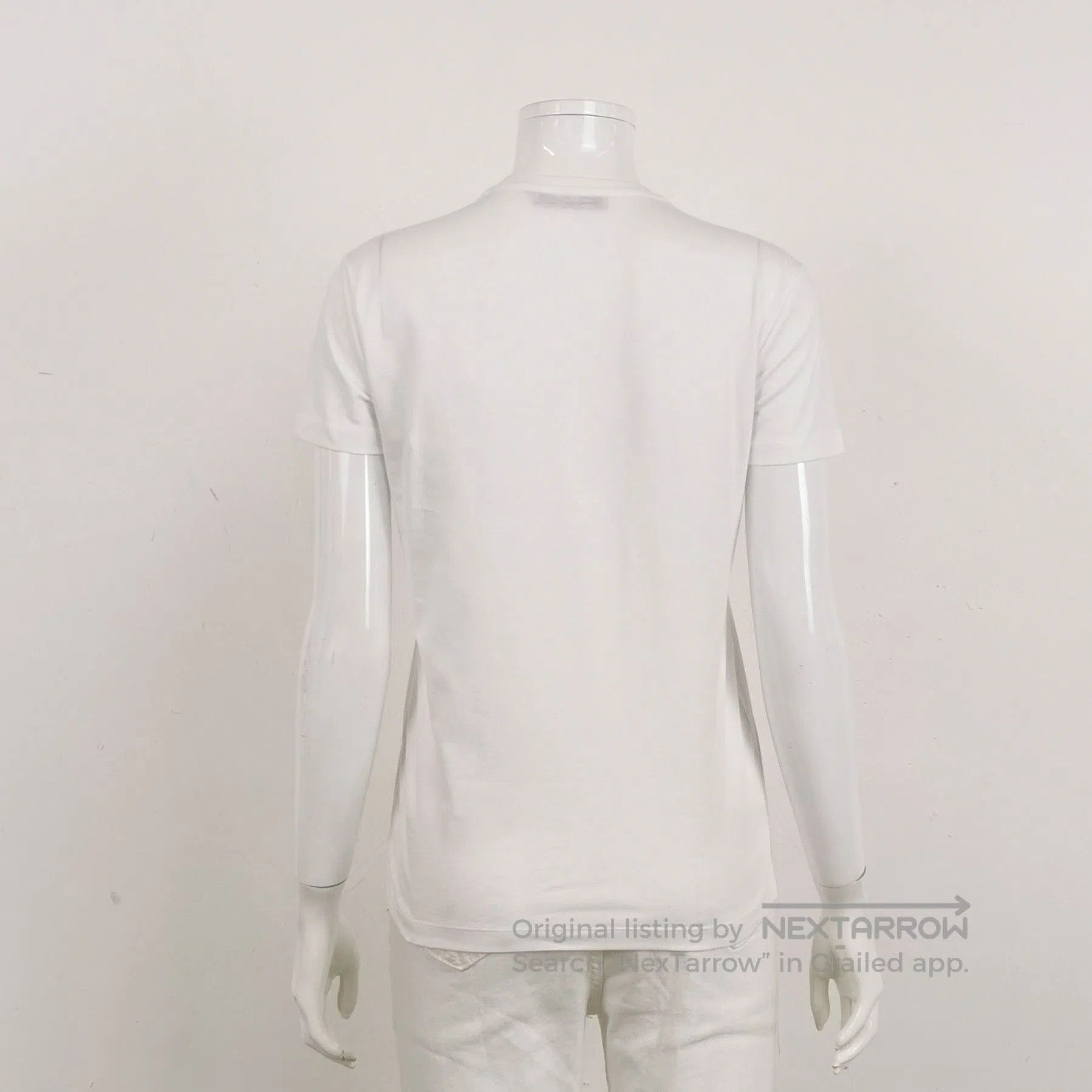 Prada Prada Classic White Cotton Crew Neck T. Size S / US 4 / IT 40 - 2 Thumbnail
