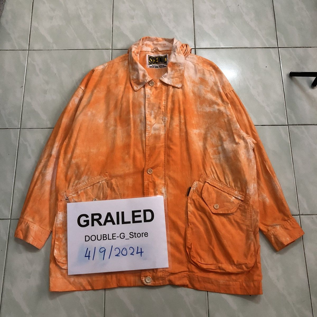 Japanese Brand 📌VINTAGE ACID WASH HUNTING JACKET SCEINIC WILD ISSEY MIYAKE Size US L / EU 52-54 / 3 - 1 Thumbnail