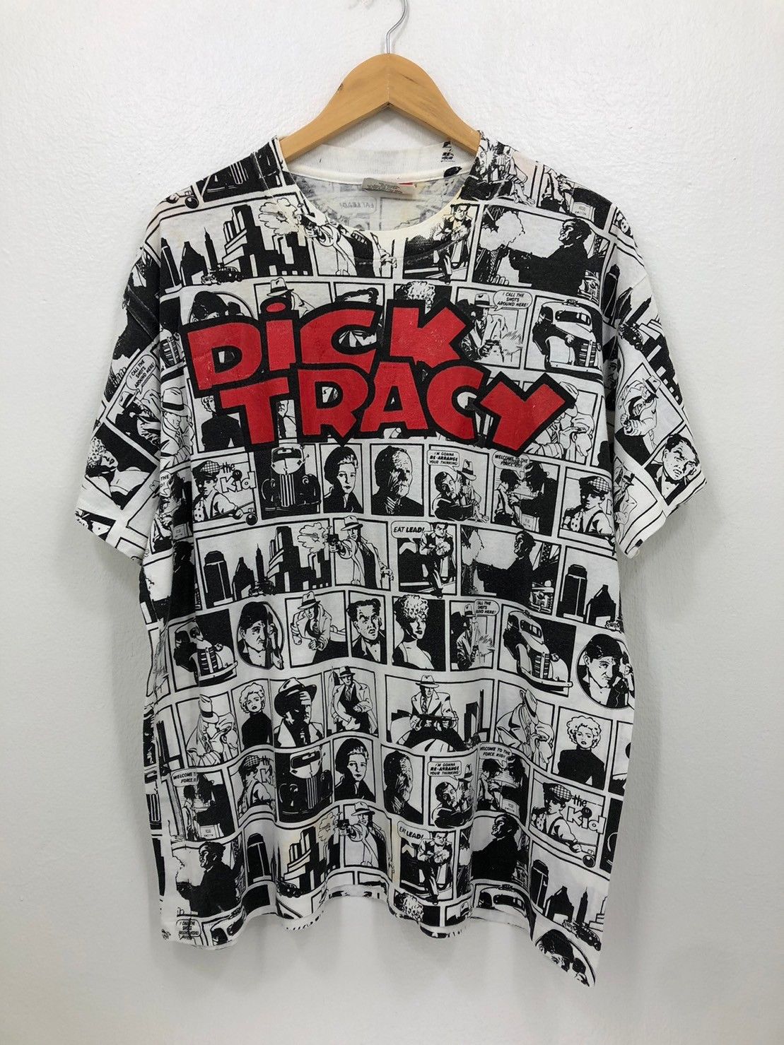 Vintage Vintage 1990's Disney Dick Tracy Comic Strip shirt Overprint Size US XL / EU 56 / 4 - 2 Thumbnail