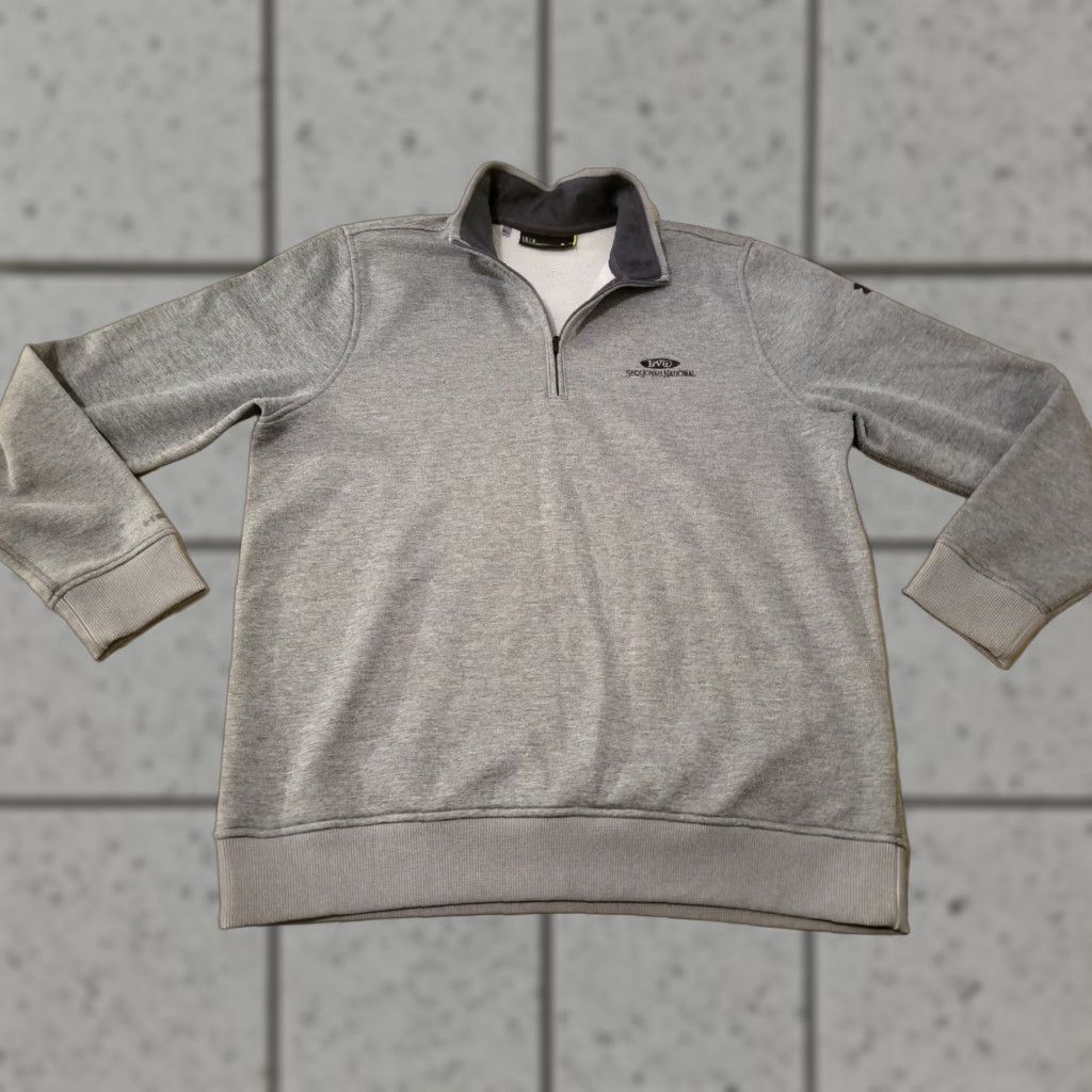 Under Armour Under Armour Mens Half Zip Sweater L Large Gray Athletic Gym Workout Golf Shirt Pullover Modern Sportwear Mens Size US L / EU 52-54 / 3 - 1 Thumbnail