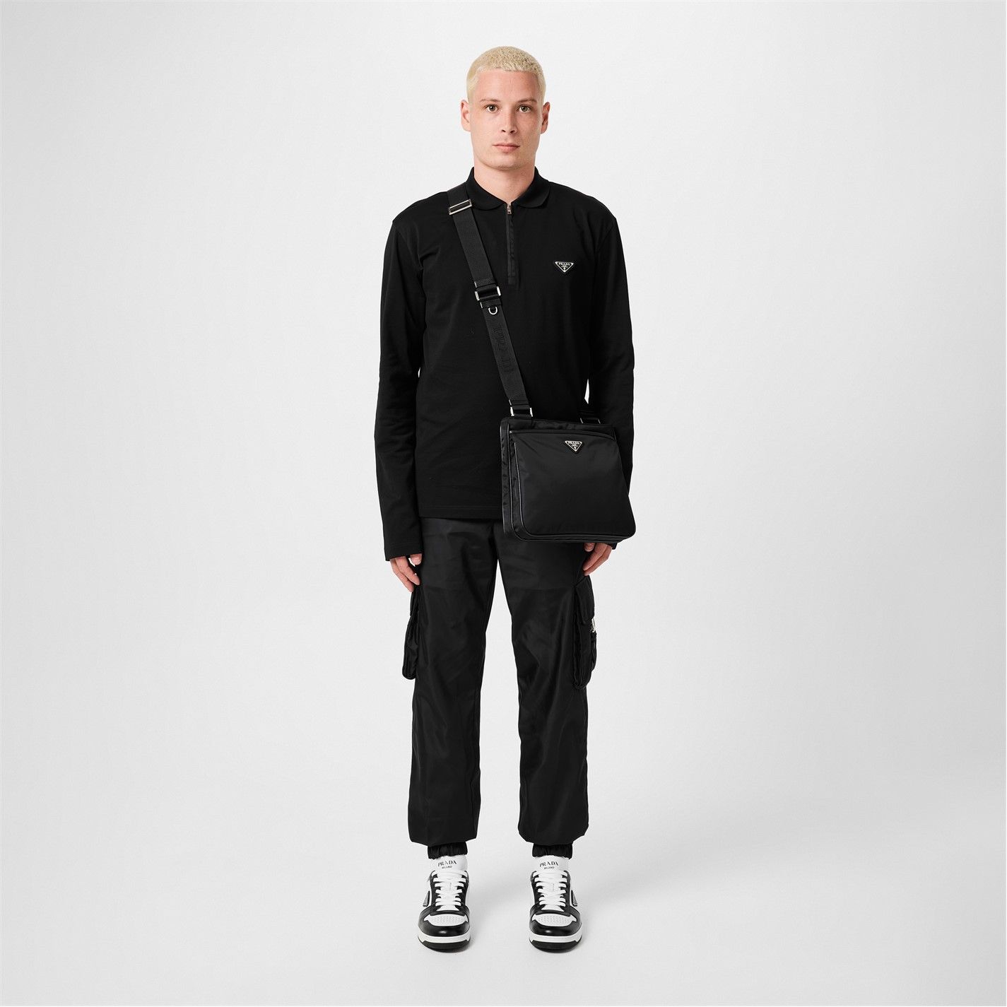 Prada PRADA Re-Nylon Long Sleeve Polo Size US L / EU 52-54 / 3 - 5 Thumbnail