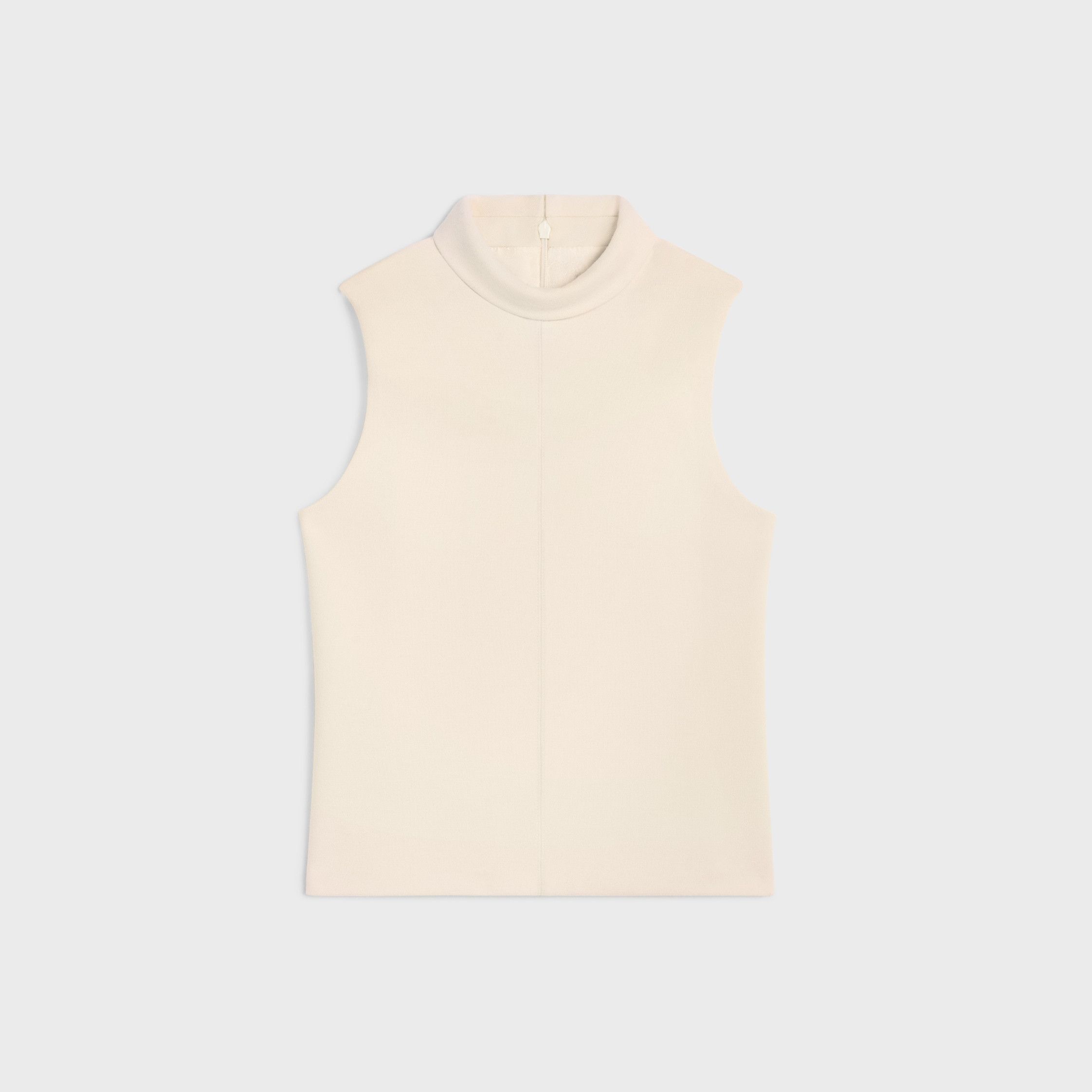 Celine TOP WITH OVERTURNED COLLAR IN WOOL JERSEY creme_ Size XXL / US 16-18 / IT 52-54 - 1 Thumbnail