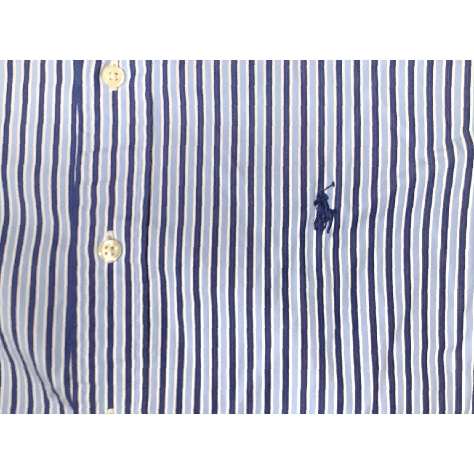 Ralph Lauren Ralph Lauren Custom fit Shirt Mens Large Blue Striped Button Up Long Sleeve Size US L / EU 52-54 / 3 - 5 Thumbnail